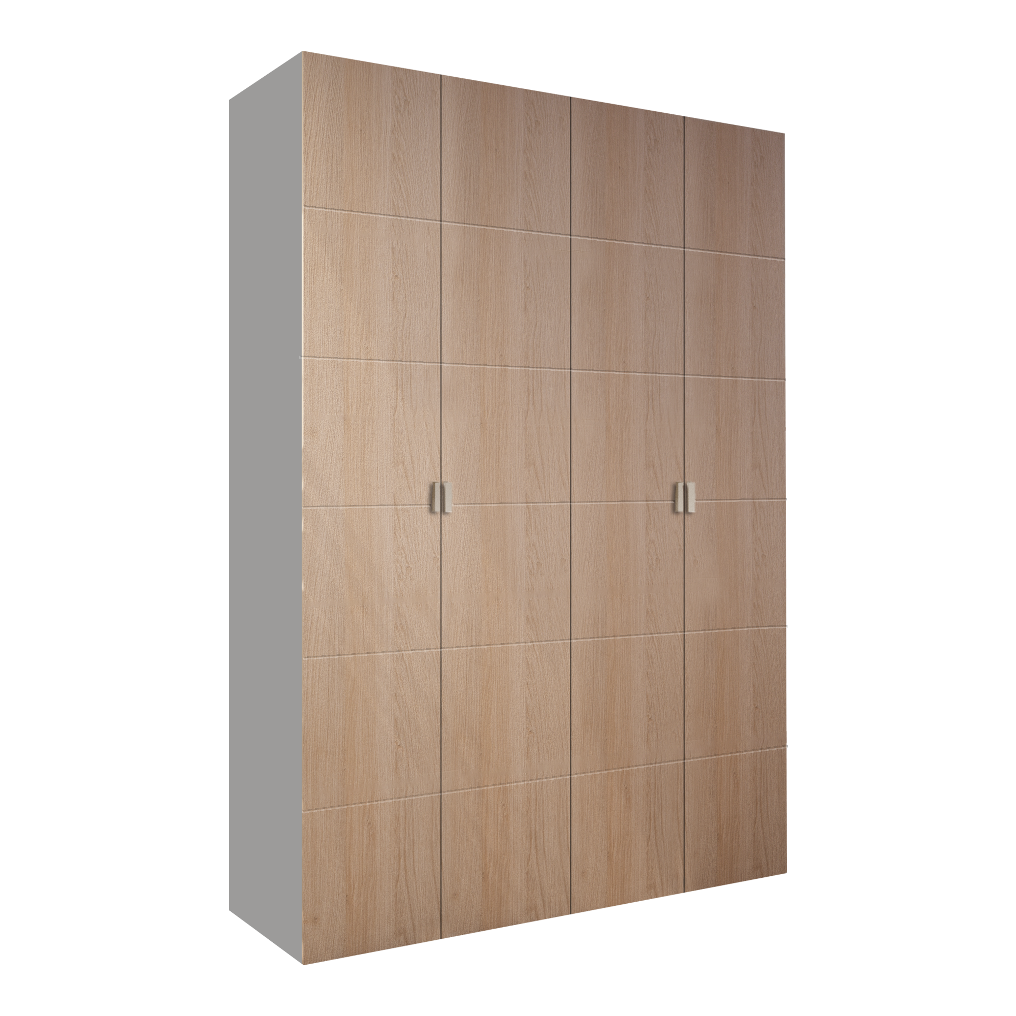 Armario ropero puerta abatible spaceo home lucerna roble 160x240x60 cm