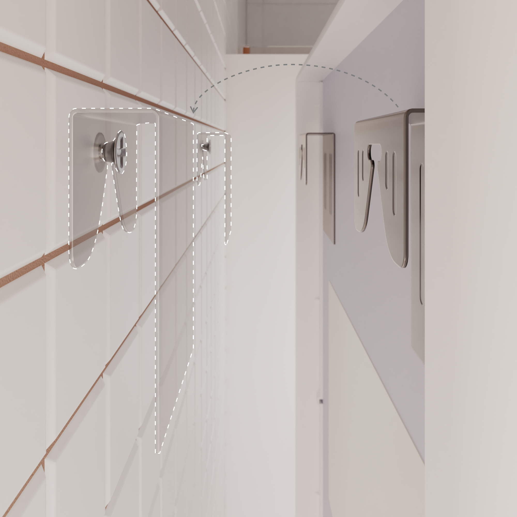 Espelho 80x70 cm iluminação led prateado Sensea Easy - 5