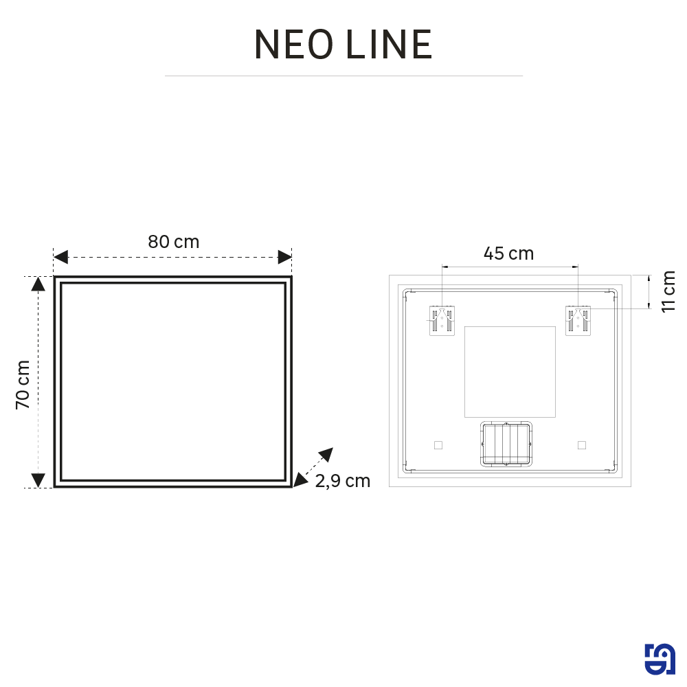 Specchio con illuminazione integrata bagno rettangolare SENSEA L 80 x H 70 x P 2.9 cm trasparente - 13