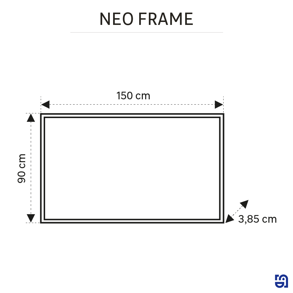 Miroir lumineux rectangulaire l.150 x H.90 cm Neo frame, cadre chromé - 8