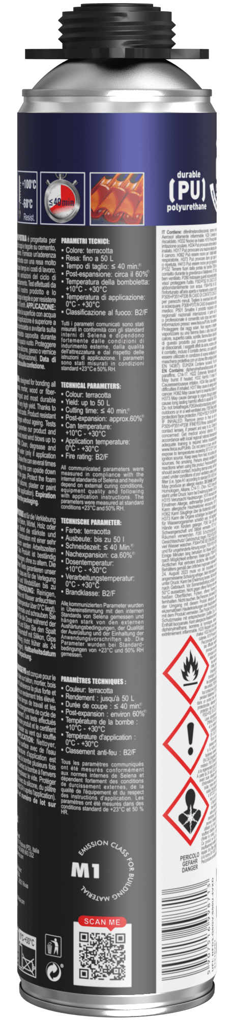 Schiuma espansa poliuretanica TYTAN per tetti certificazione B2 per pistola per fissare 750 ml - 2