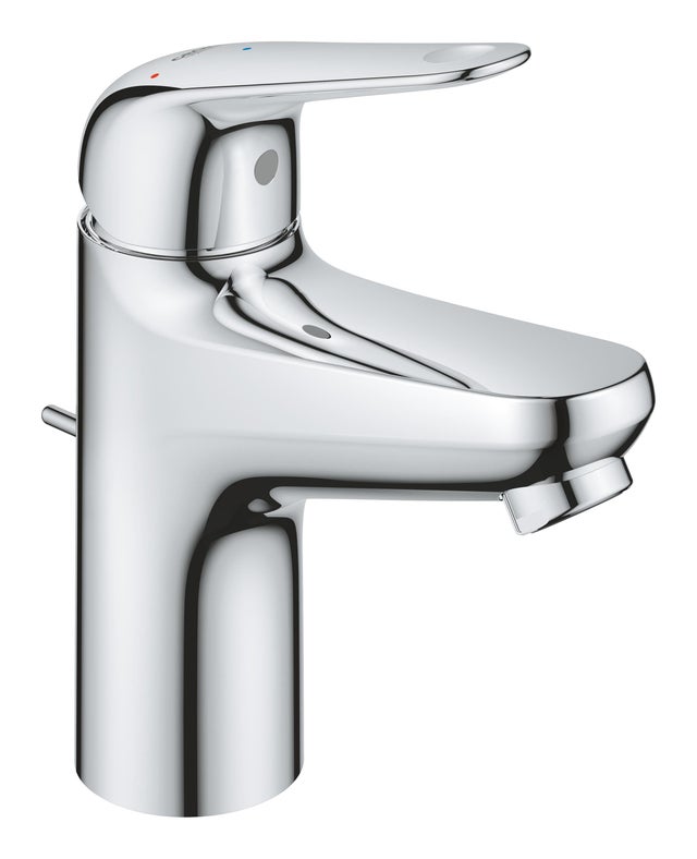 Rubinetto per lavabo a canna bassa getto laminare cristallino Swift cromato lucido GROHE H 19.3 cm