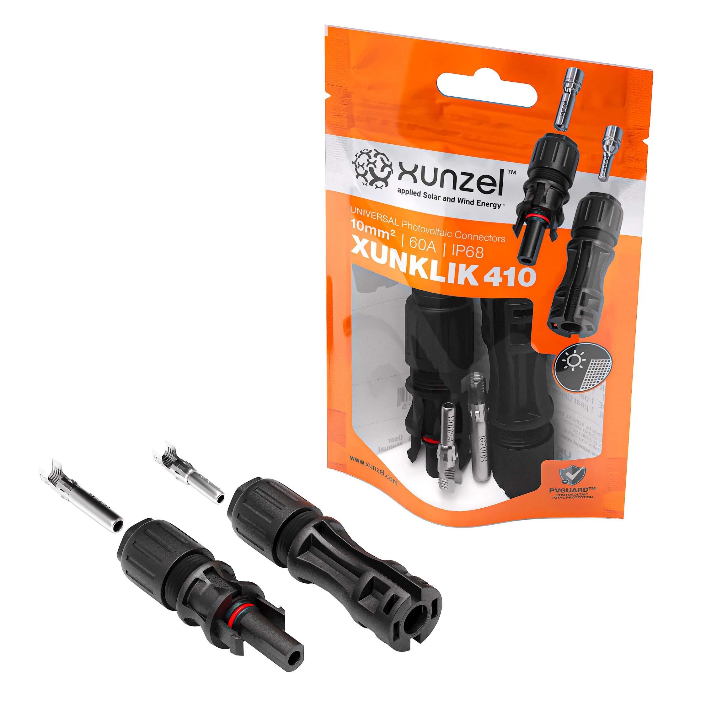 Conjunto Conector Solar  XUNKLIK-4-10-XUNZEL M/F 10mm² 60A - 2