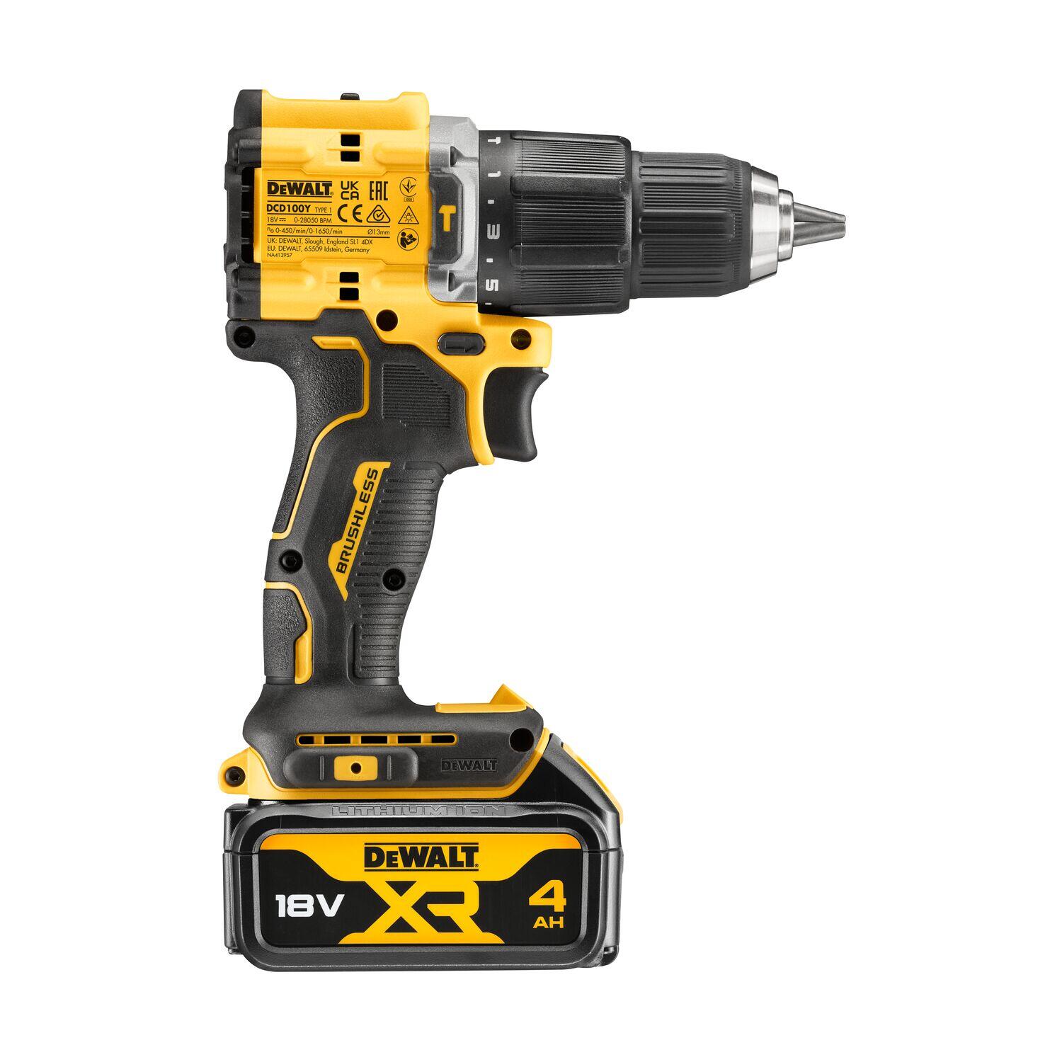 Perceuse à percussion 18 V DEWALT Dcd100m2t, 68 Nm + 2 batteries 4Ah - 3