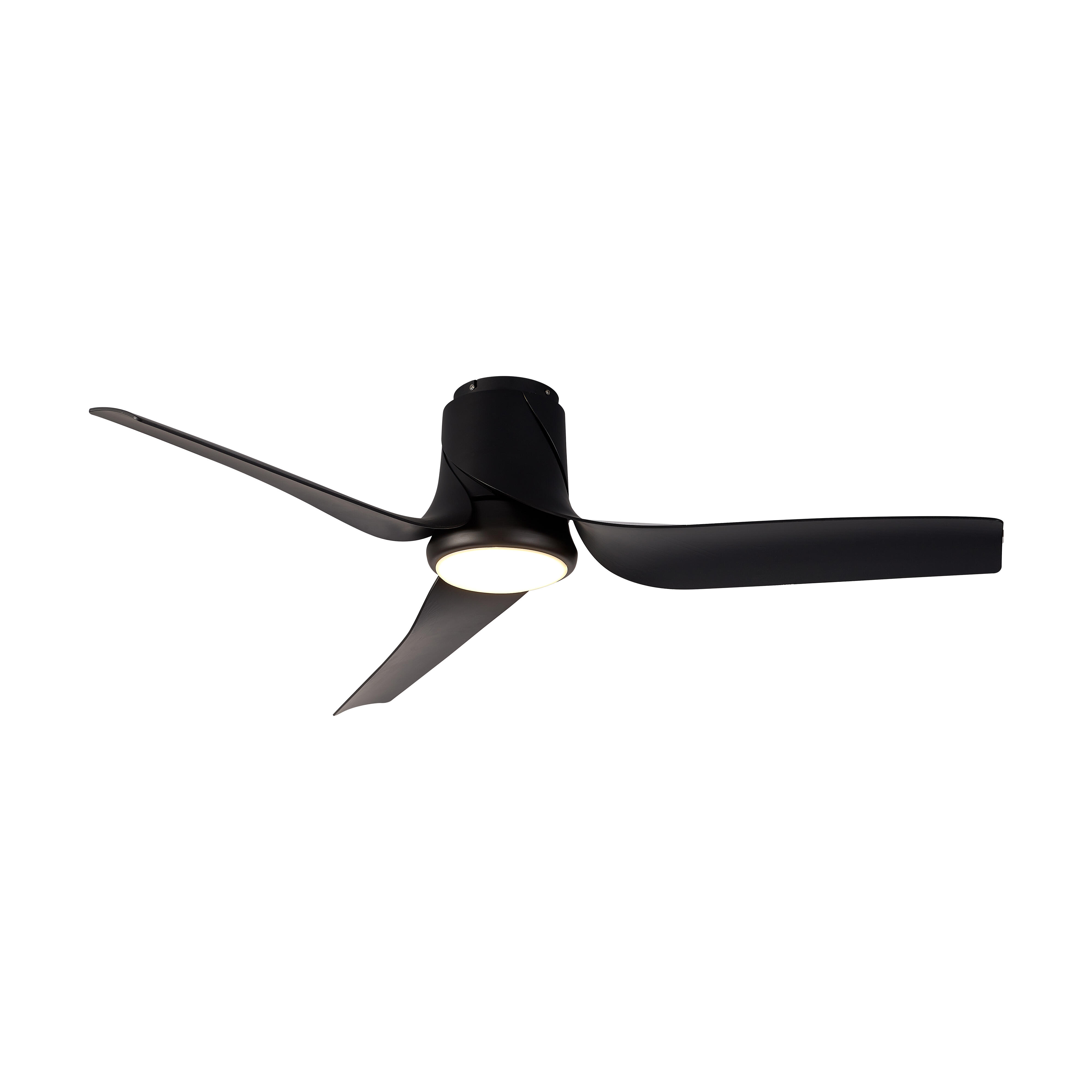 Ventilador de techo con luz silencioso dc 35w con mando wifi ø133.5 cm ushuaia mantra negro luz cct 3 aspas| 8 velocidades| modo verano/invierno| brisa| recomendado de 20 a 40m²