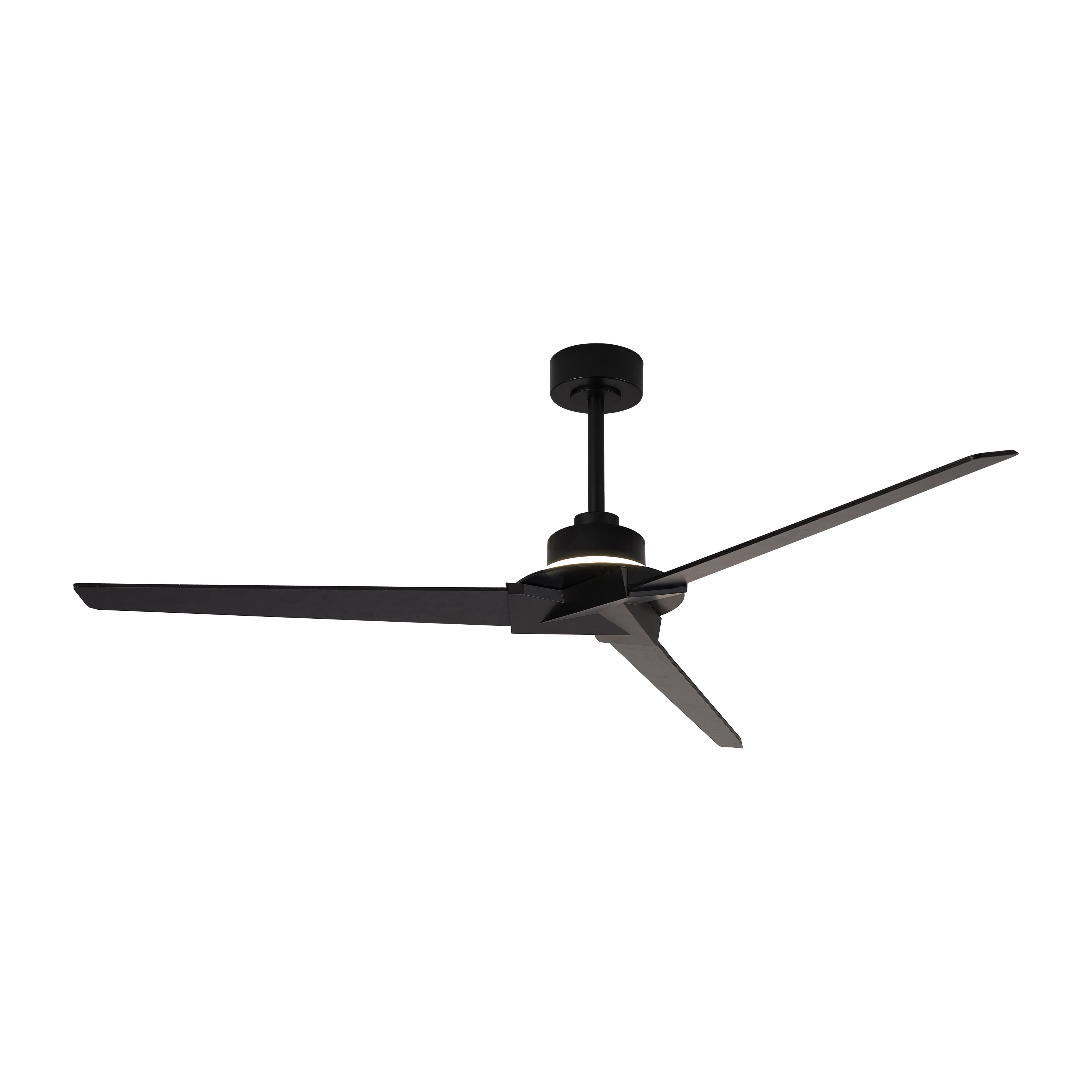 Ventilador de techo con luz silencioso dc mantra brisa negro 150 cm