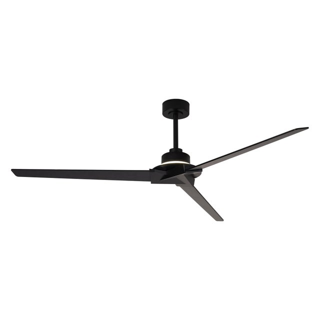 Ventilador de techo con luz exterior silencioso DC 40W con mando ø175 cm Brisa MANTRA negro luz CCT 3 aspas| 7 velocidades| modo verano/invierno| recomendado de 20 a 40m²