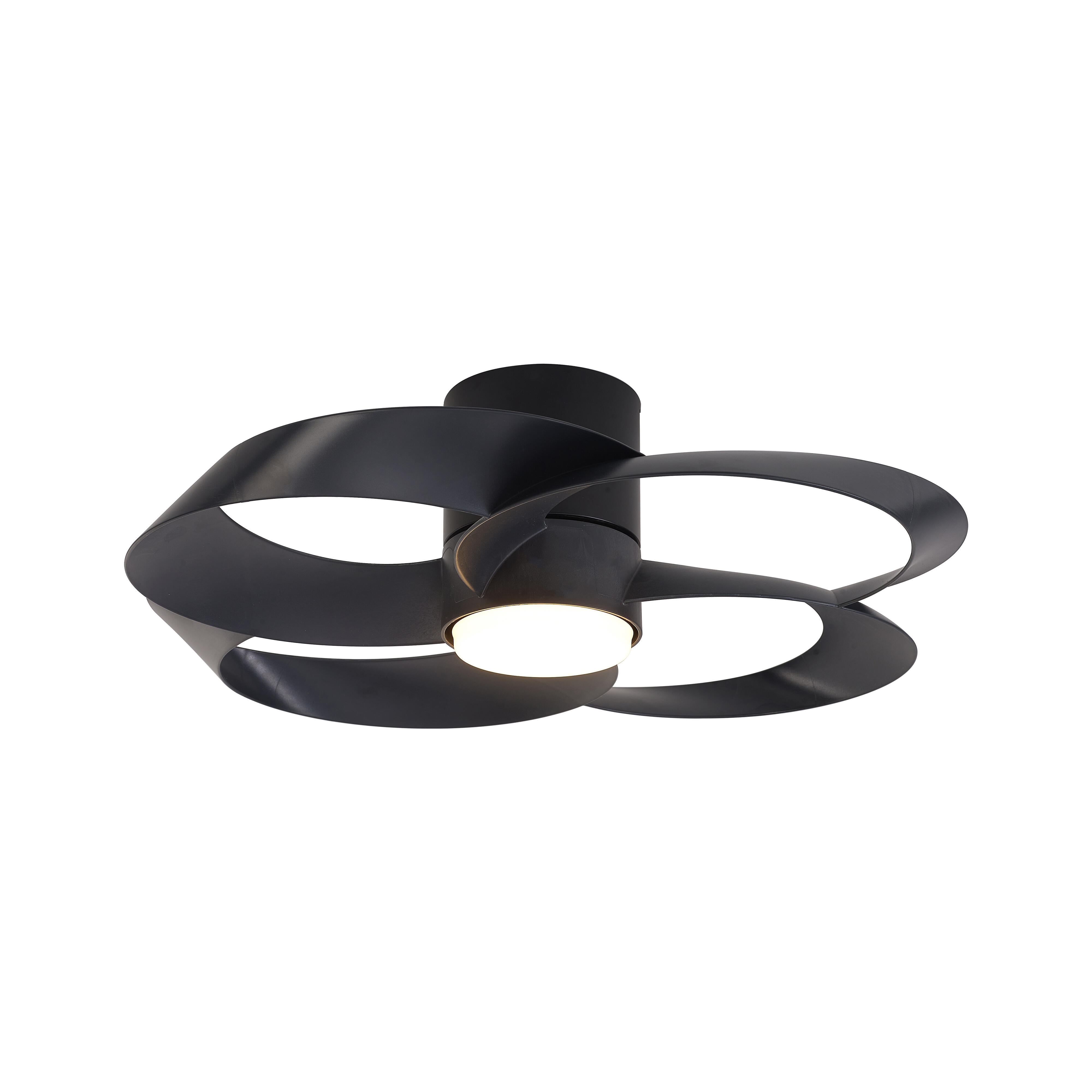 Ventilador de techo con luz silencioso dc 22w con mando ø65 cm rose mantra negro luz cct 4 aspas| 6 velocidades| modo verano/invierno| brisa| recomendado para