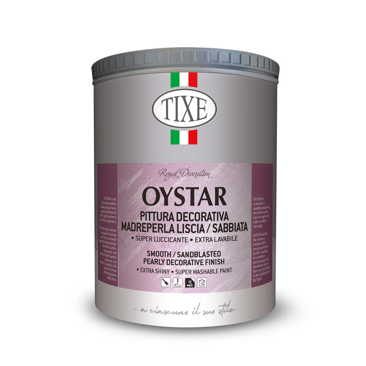 Pittura decorativa Oystar TIXE madreperla beige grano 1 l - 3