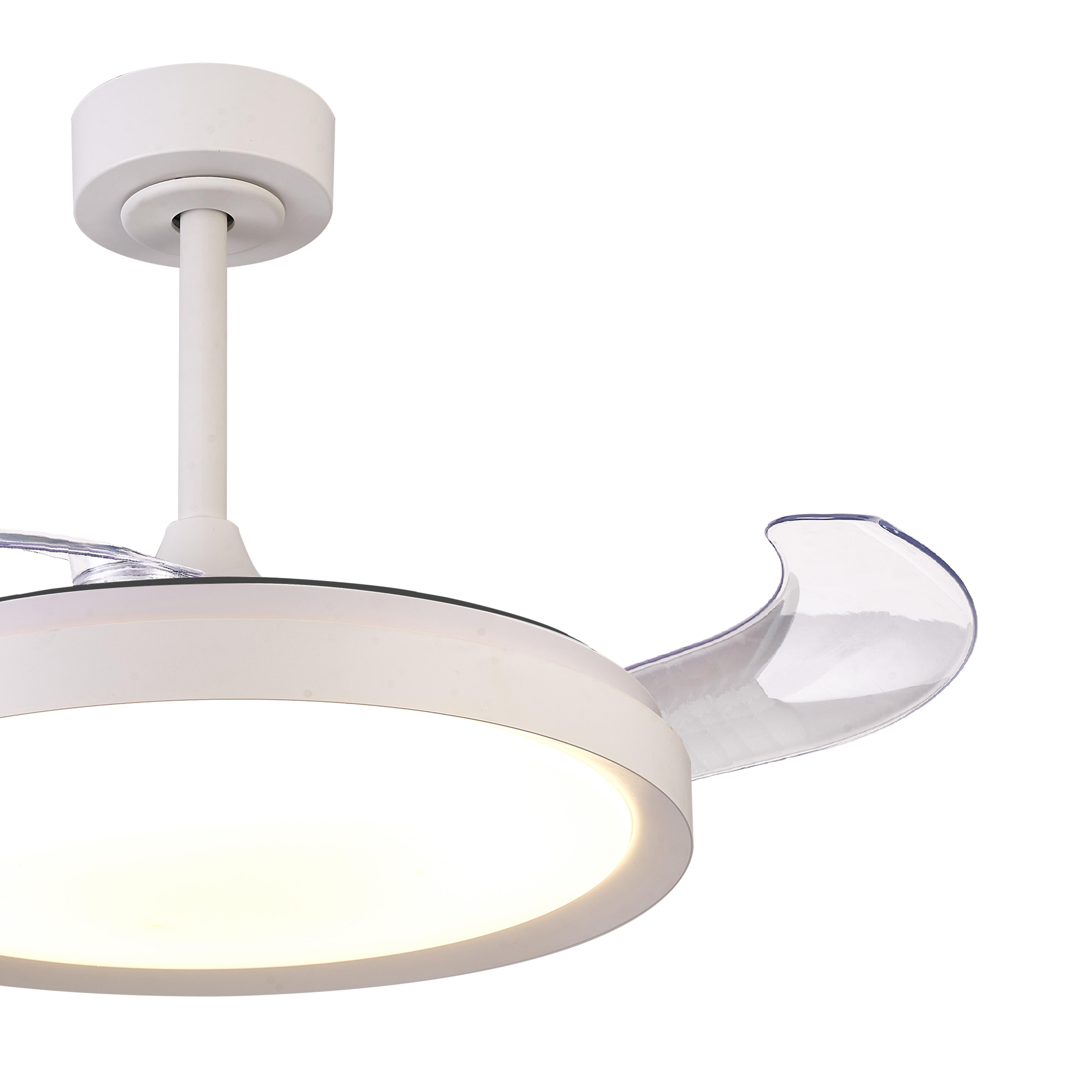 Ventilador de techo con luz silencioso DC 28W con mando ø106 cm Mistral MANTRA blanco luz CCT 3 aspas retráctiles tipo lámpara| 6 velocidades| modo verano/invierno| brisa| recomendado de 13 a 20m² - 12