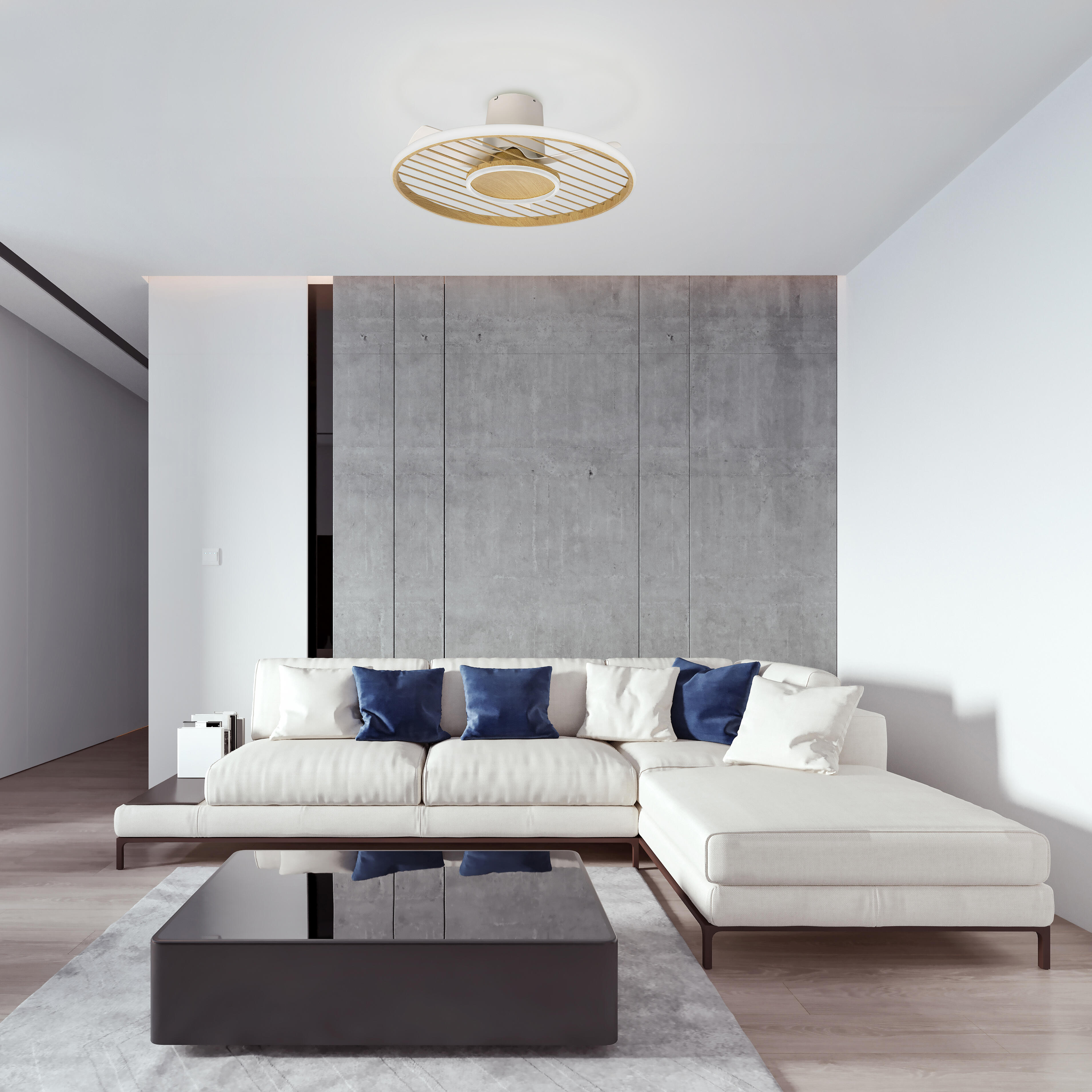 Ventilador de techo con luz sin aspas silencioso DC Mantra Soho marrón 66 cm - 4