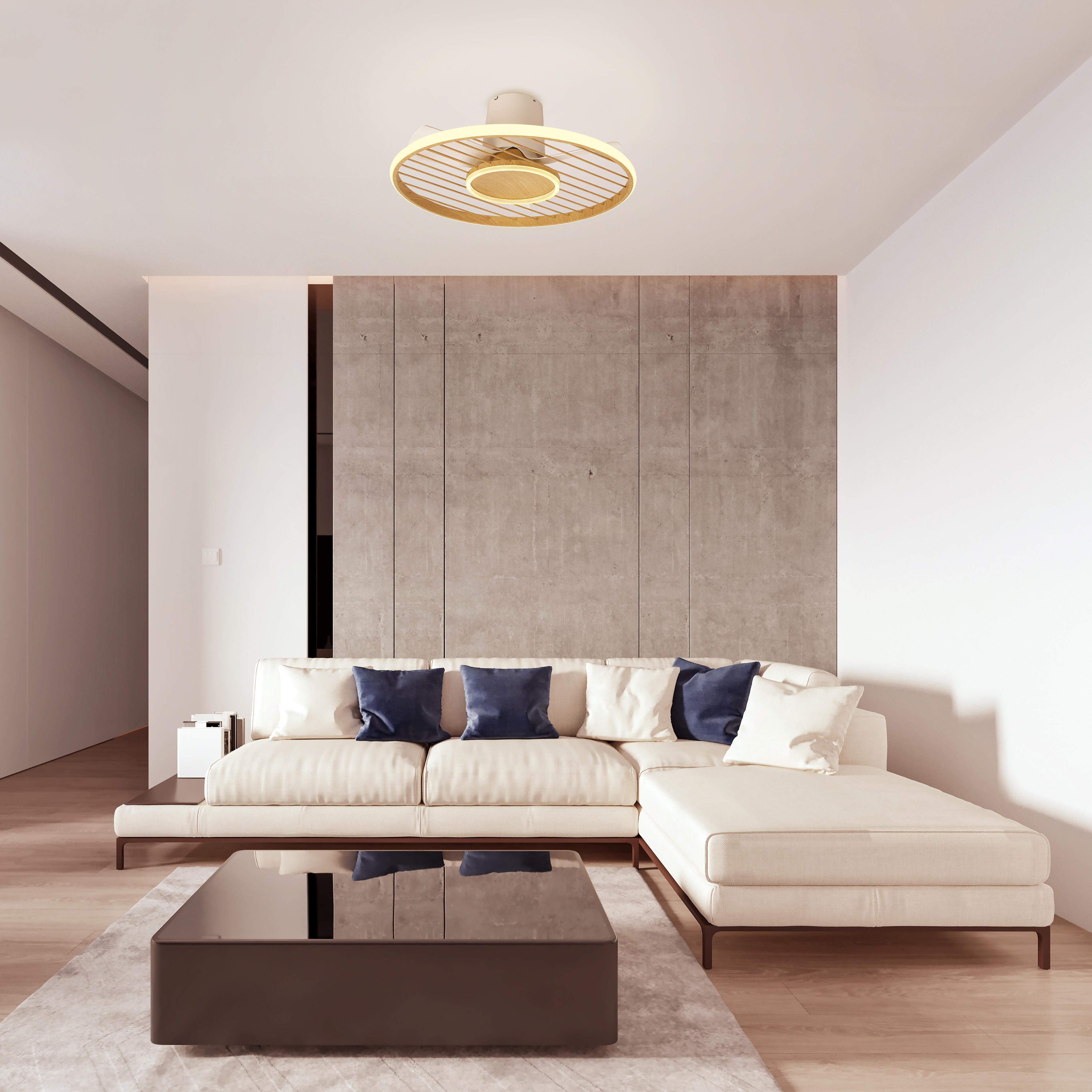 Ventilador de techo con luz sin aspas silencioso DC Mantra Soho marrón 66 cm - 3