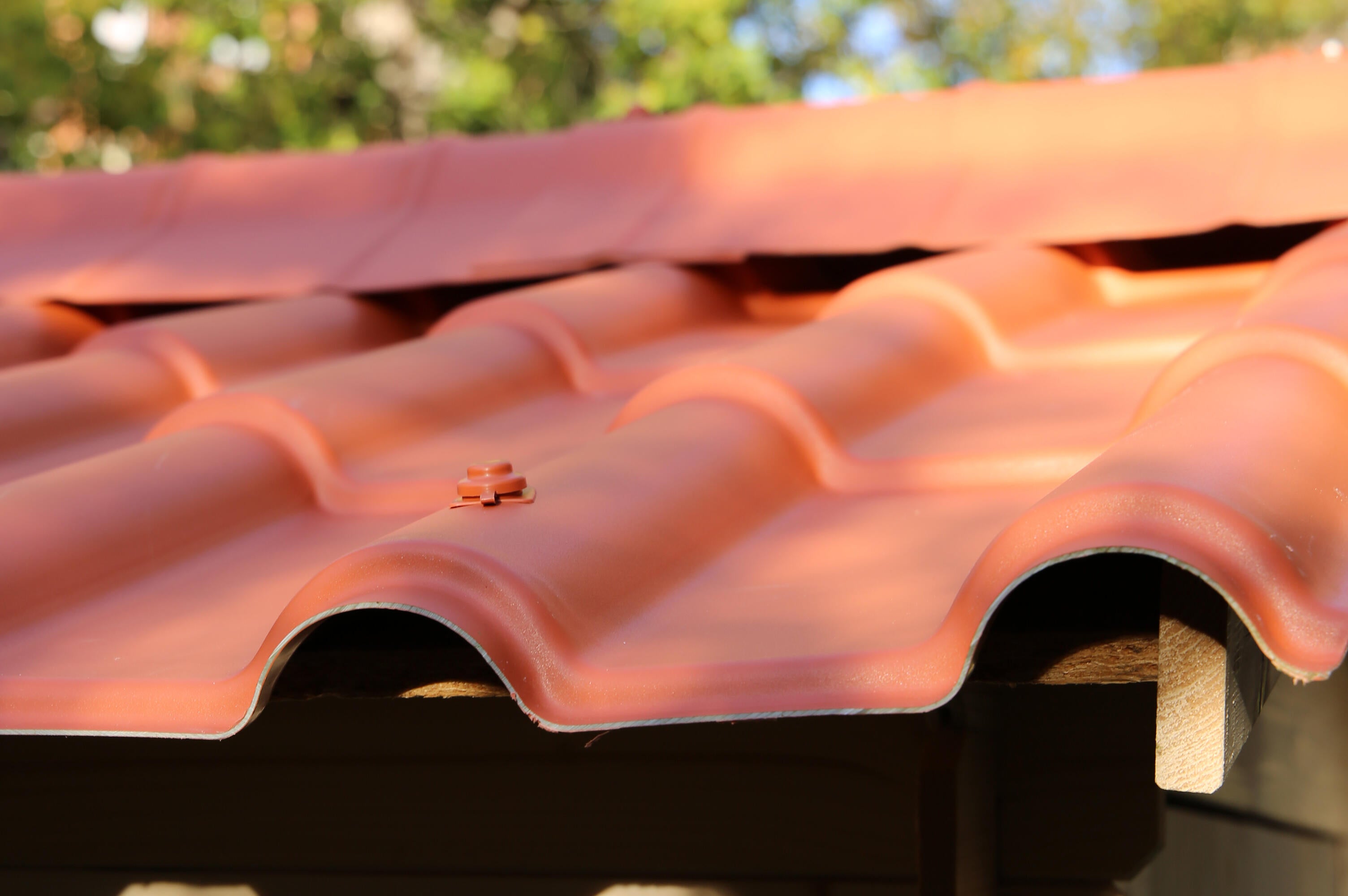 Feuille imitation tuile PVC ondulé marron l.1170 x L.1840mm RENOLIT - 5