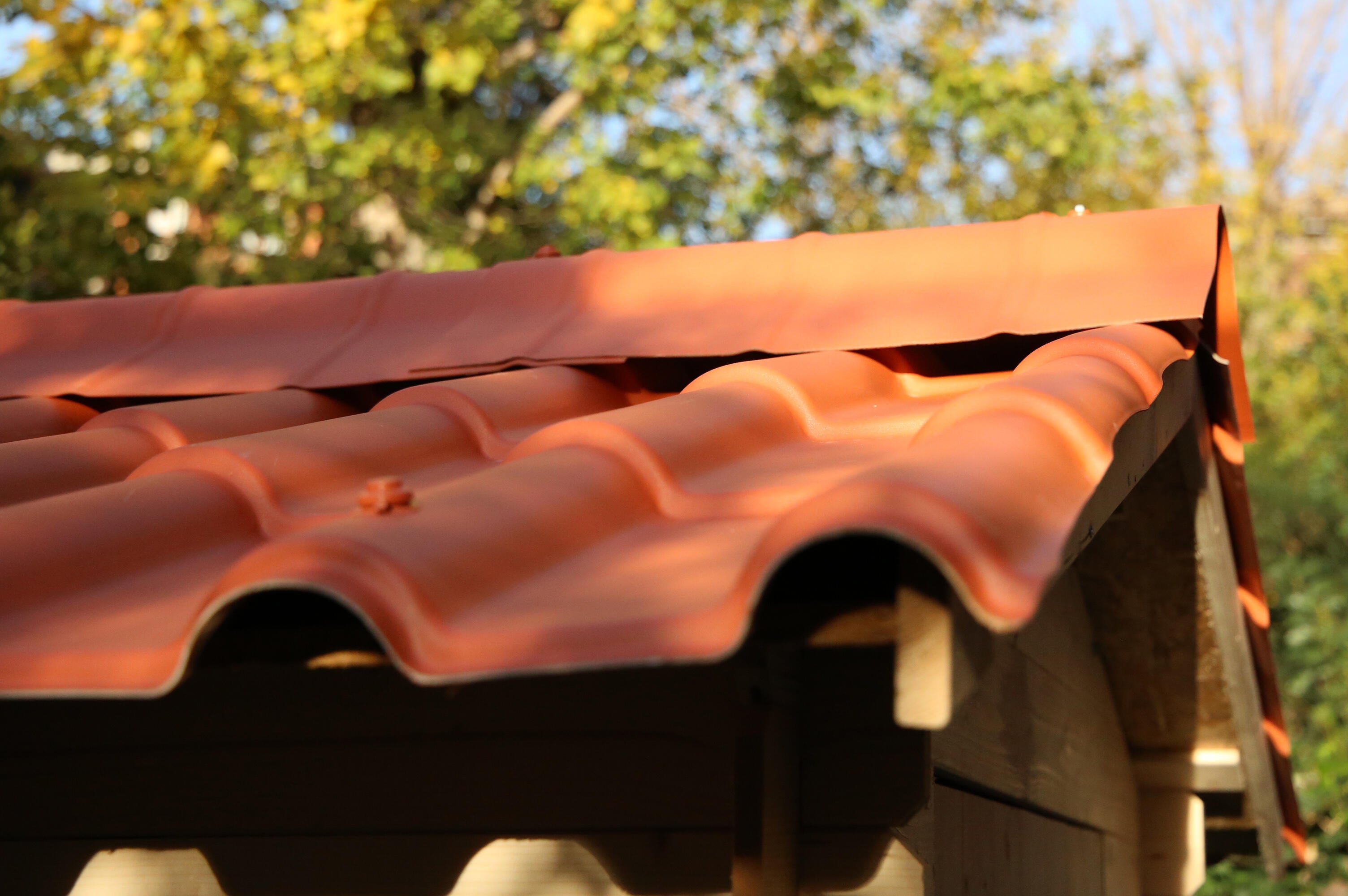 Feuille imitation tuile PVC ondulé marron l.1170 x L.1840mm RENOLIT - 4