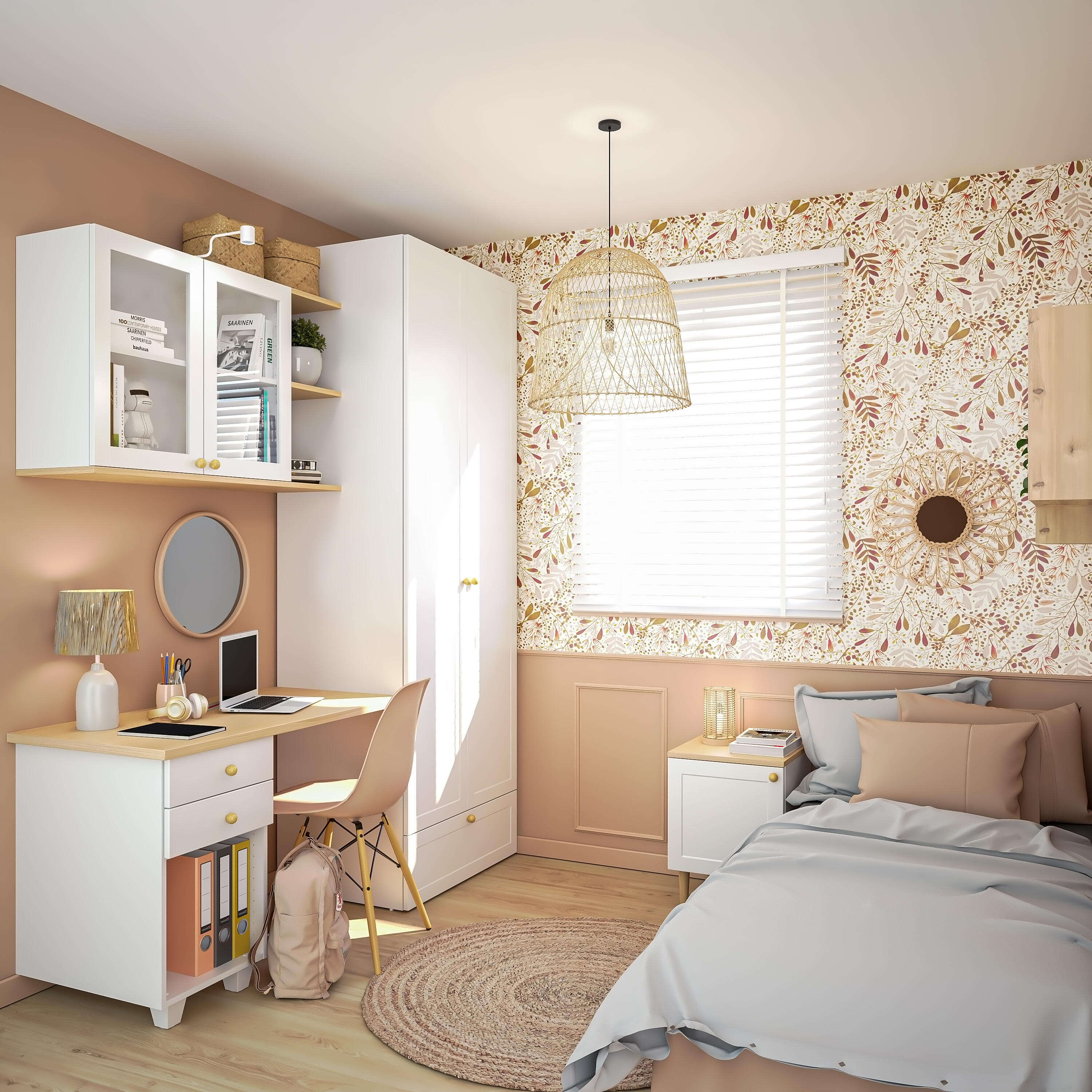 Miroir rond polypropylène beige Sweet INSPIRE diam.42 cm - 8