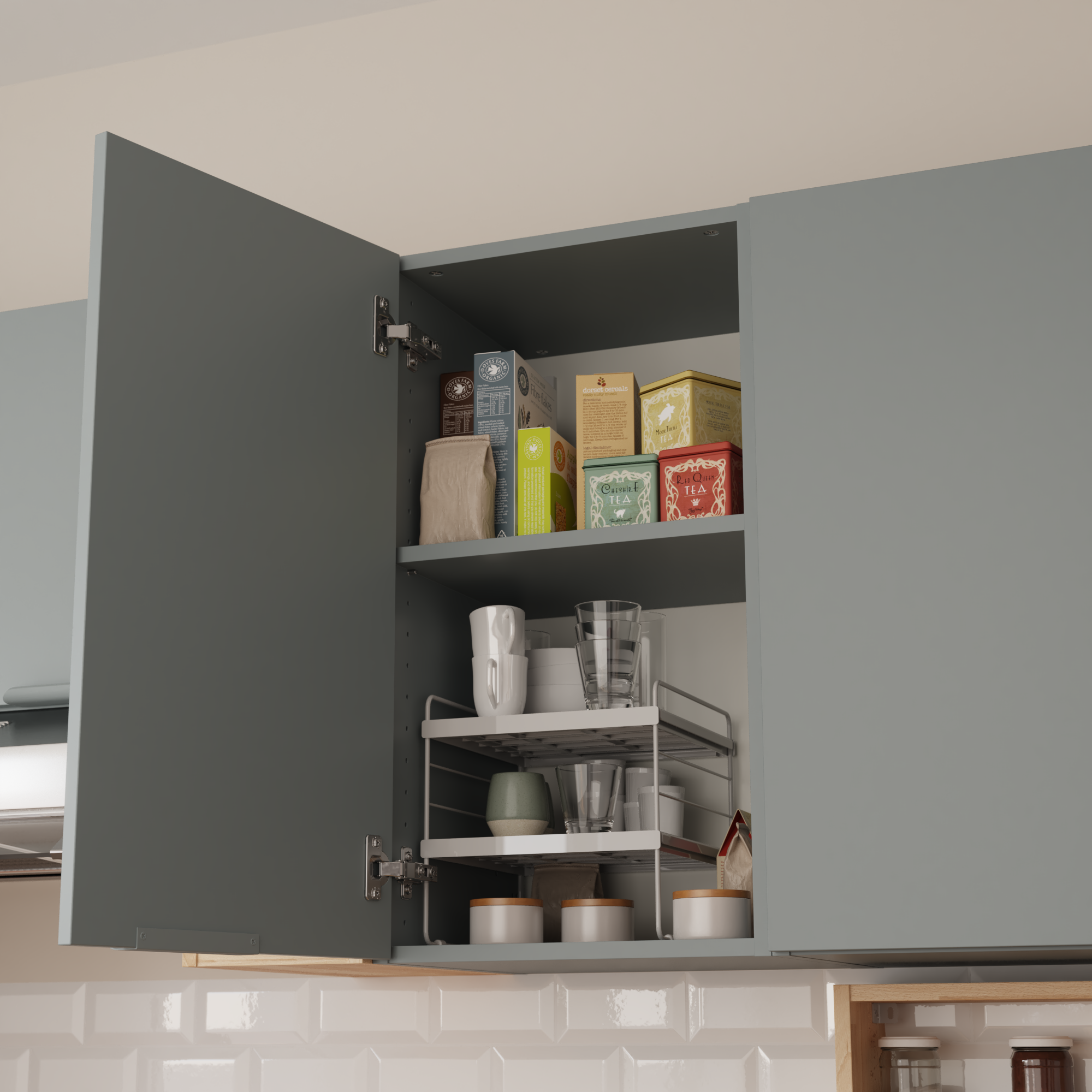 Mueble alto de cocina Eleki Gris 1 puerta H 72.1 x L 40 cm - 3