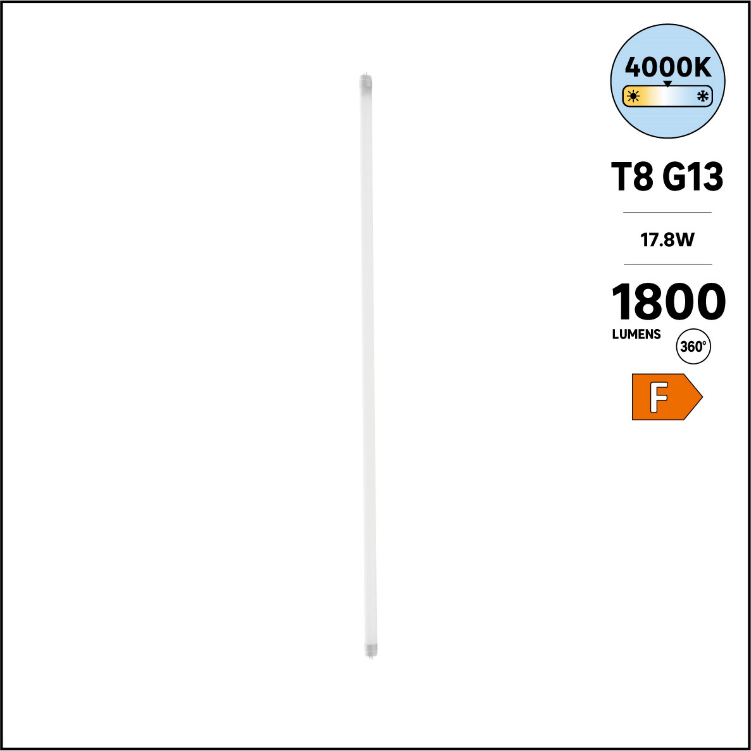 Tube led G13, 1800lm = 36W, blanc neutre - 4