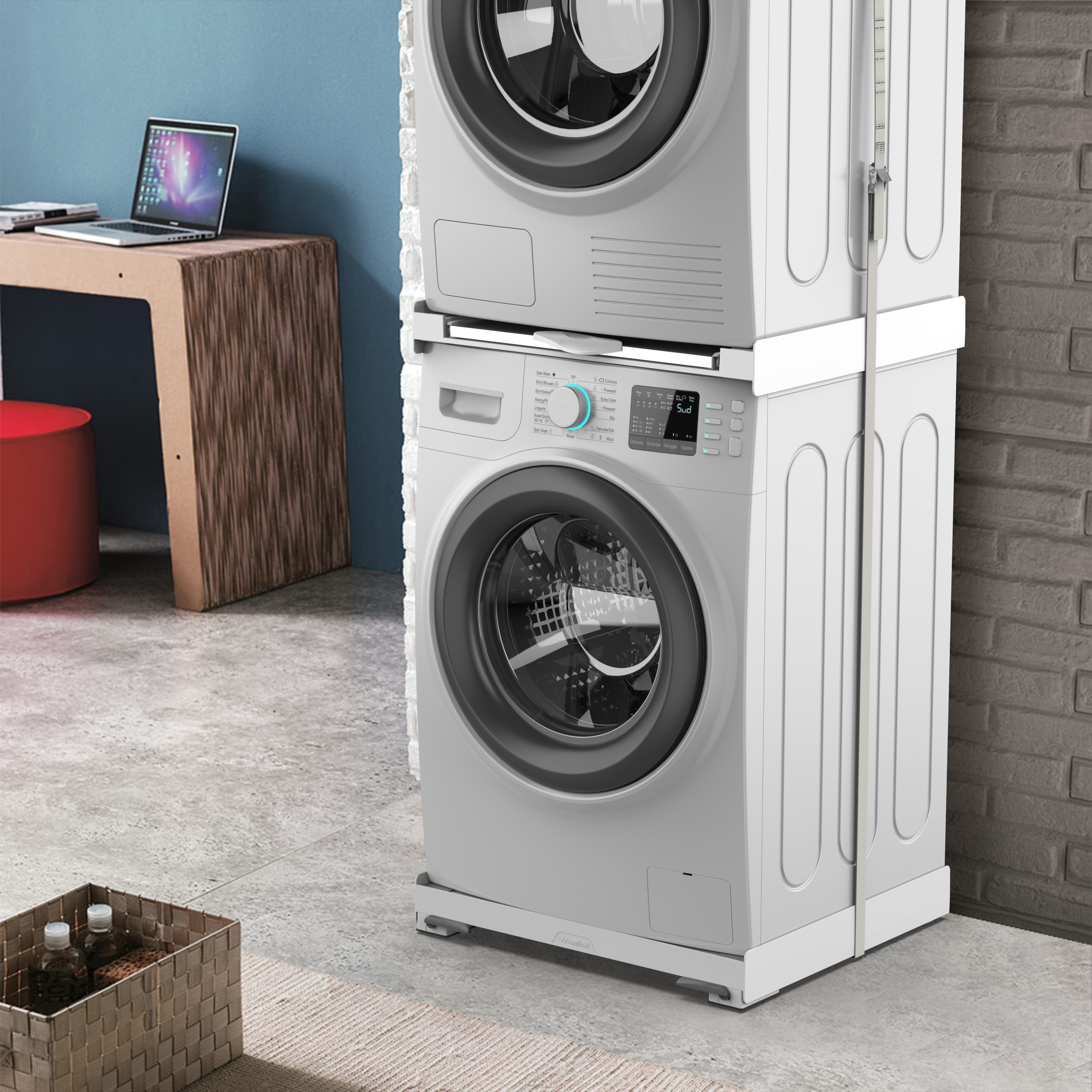 Feltrino per mobili MELICONI WashEvo Antivibrazioni per lavatrice 55 x 60 mm - 5