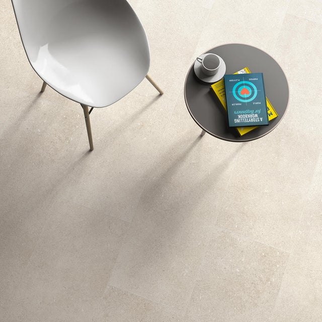 SPC da incollare per pavimento e rivestimento effetto calcestruzzo bianco Sp 3 mm CERAMIN Oryx 3.7 m²