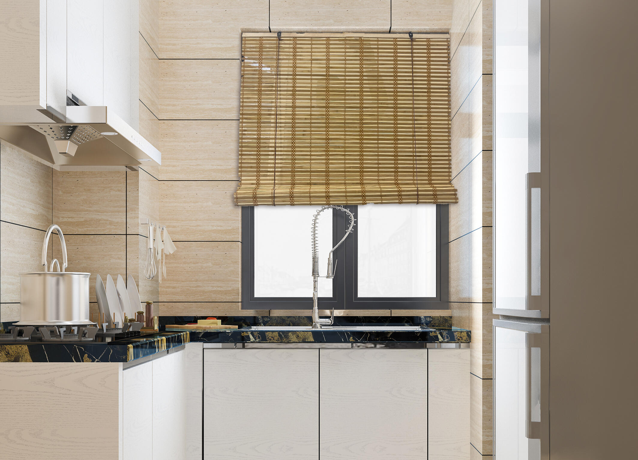 Tapparella In Bambù Atlanta 100x160cm - Protezione Luce Naturale Per Casa - Foto 5