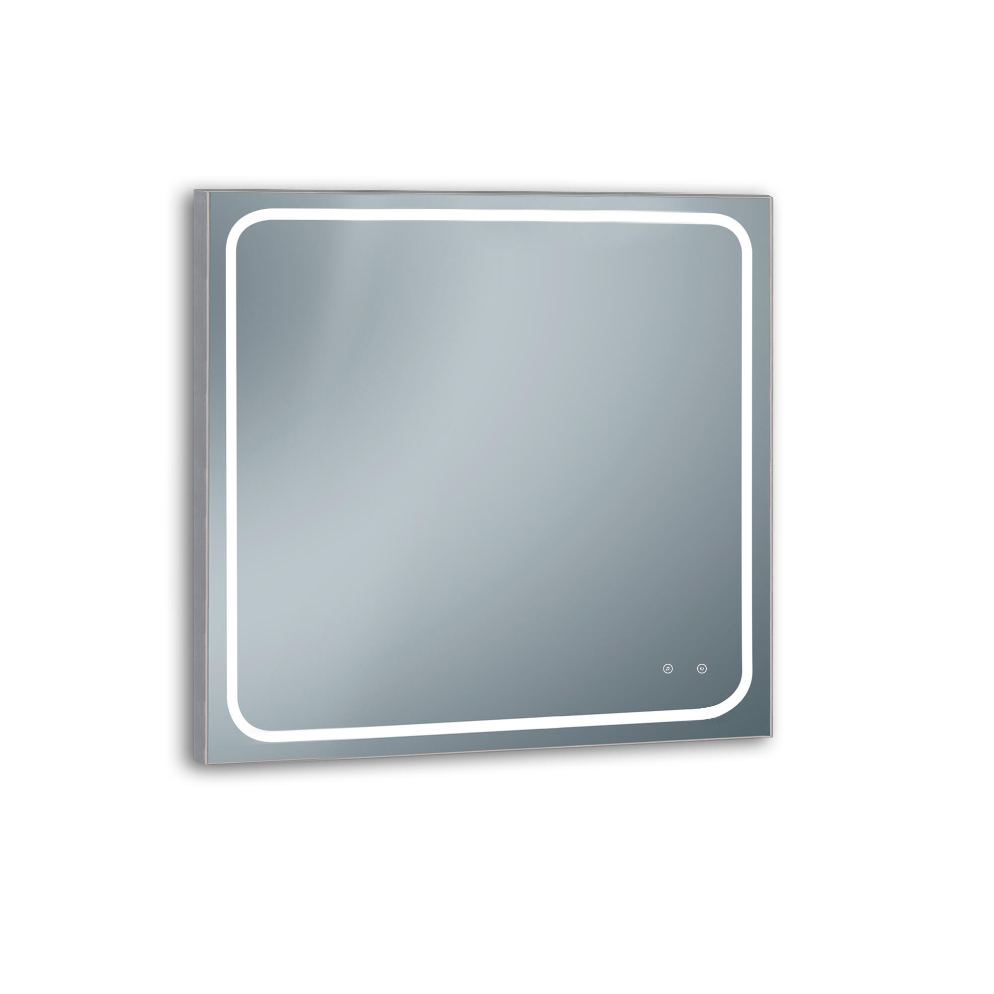 Espejo de baño con luz led emin táctil, bluetooth 80x80 cm