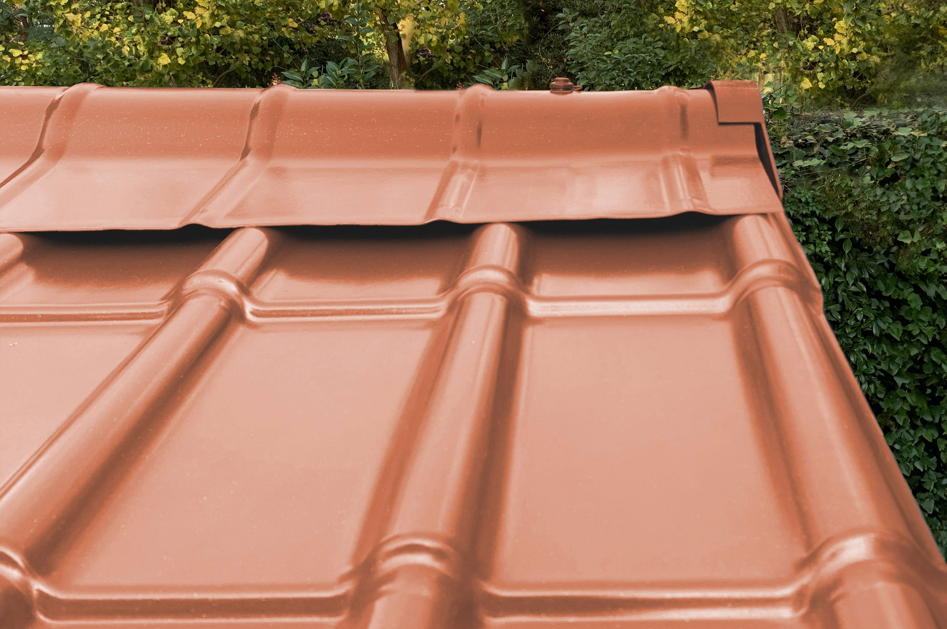 Feuille imitation tuile PVC ondulé marron l.1180 x L.1840mm RENOLIT - 6