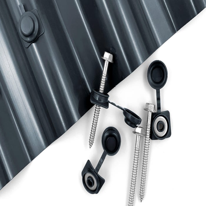 bouchons de vis bleu ardoise