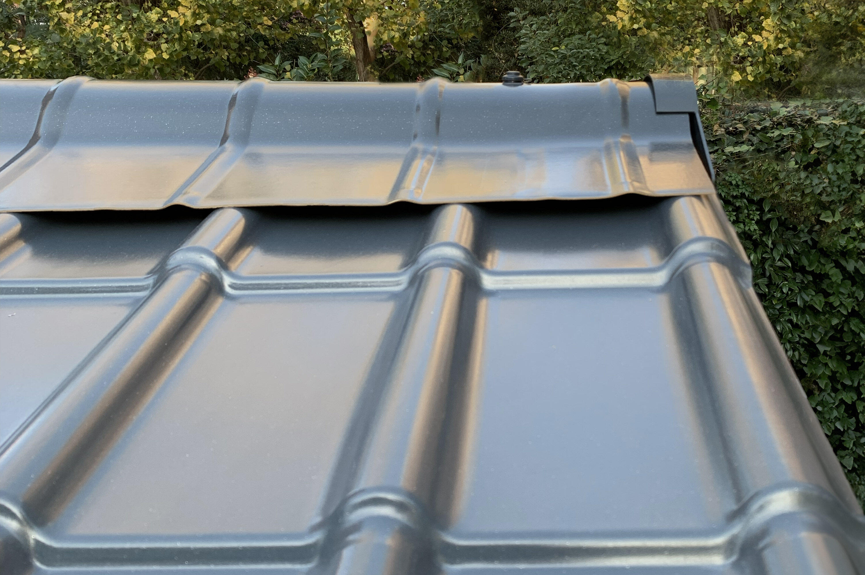 Feuille imitation tuile PVC ondulé bleu ardoise l.1180 x L.1840mm RENOLIT - 7