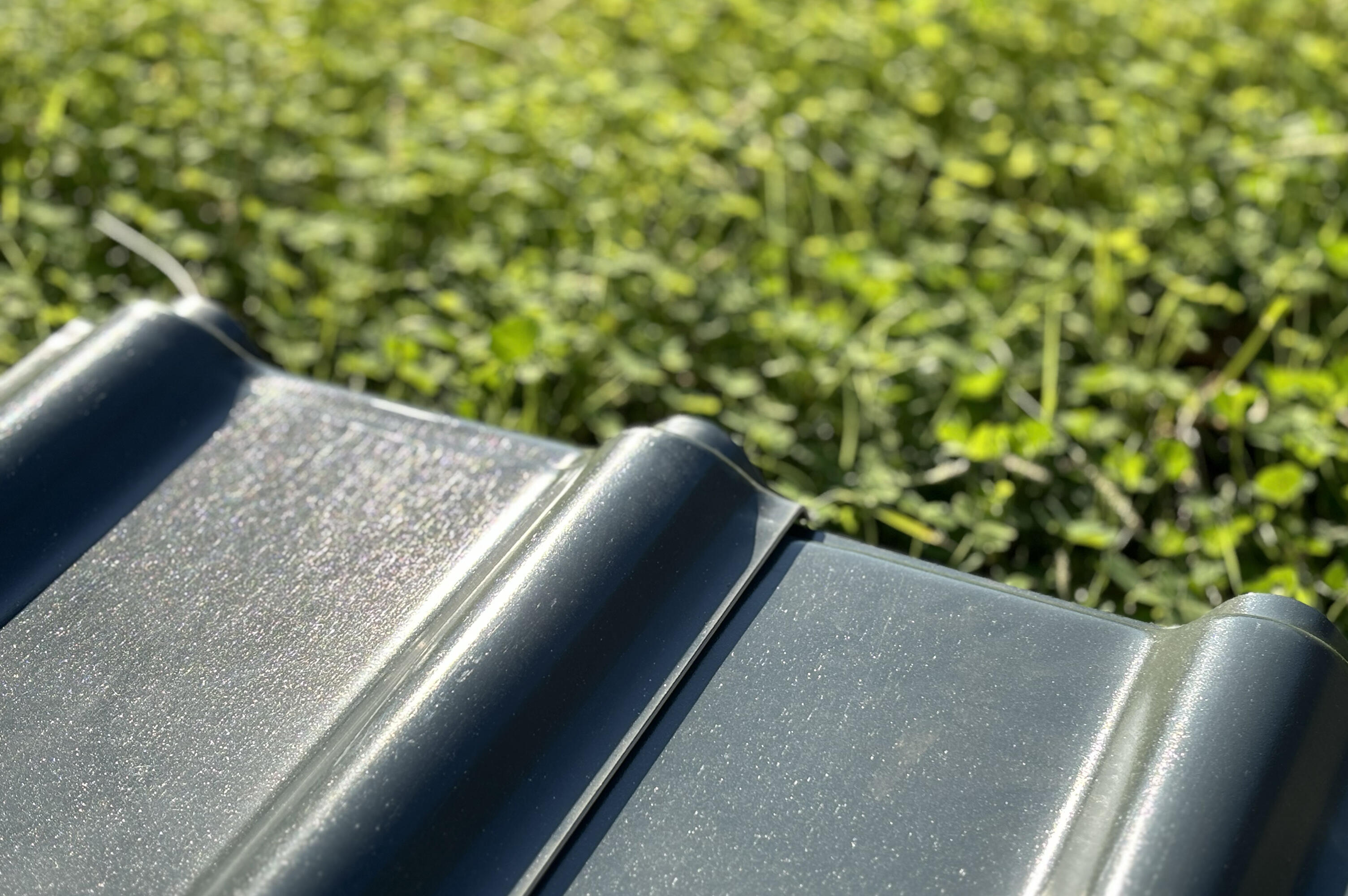 Feuille imitation tuile PVC ondulé bleu ardoise l.1180 x L.1840mm RENOLIT - 6