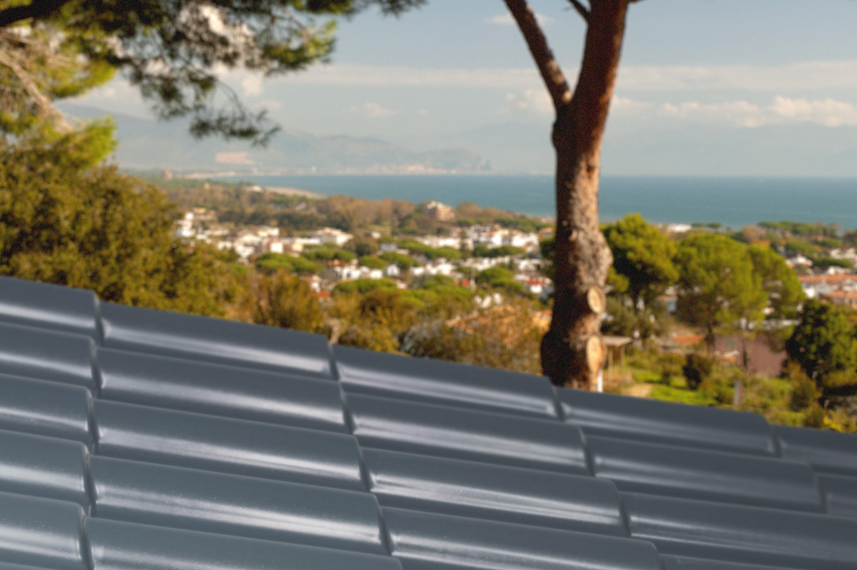 Feuille imitation tuile PVC ondulé noir l.1170 x L.1840mm RENOLIT - 6