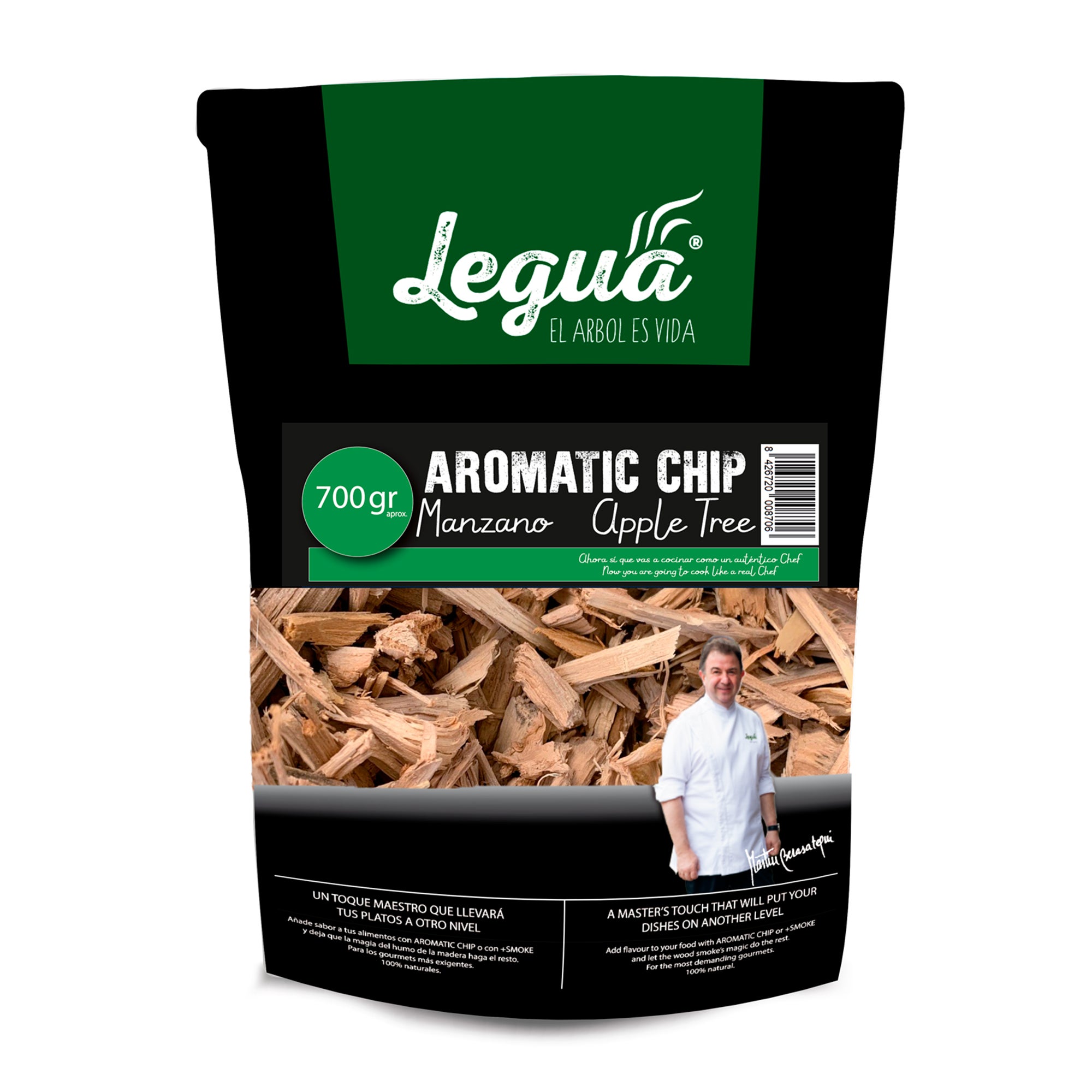chips de madera de manzano para ahumar