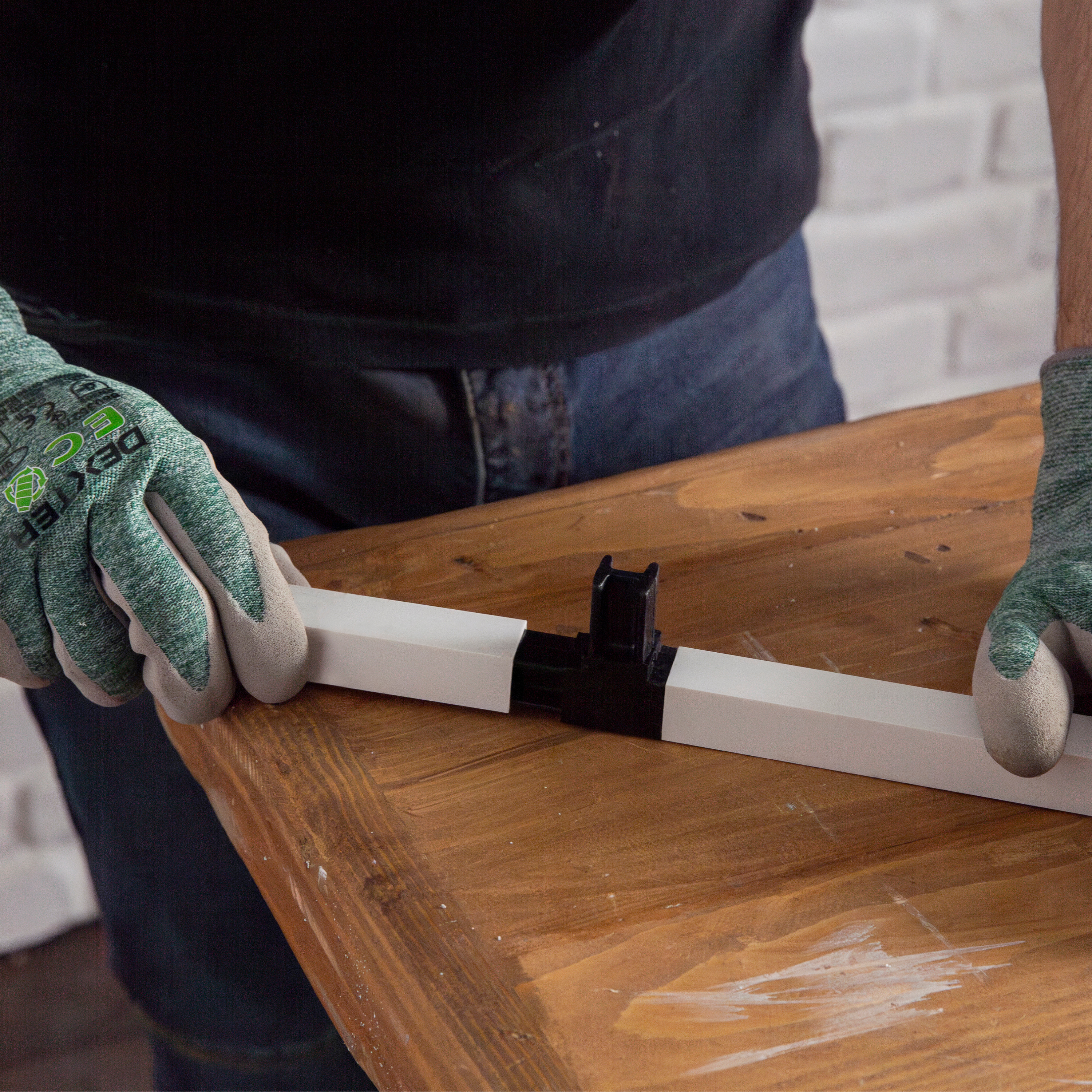 Tubo quadrado PVC branco mate 20x20x1,2 mm 1 metro Standers - 3