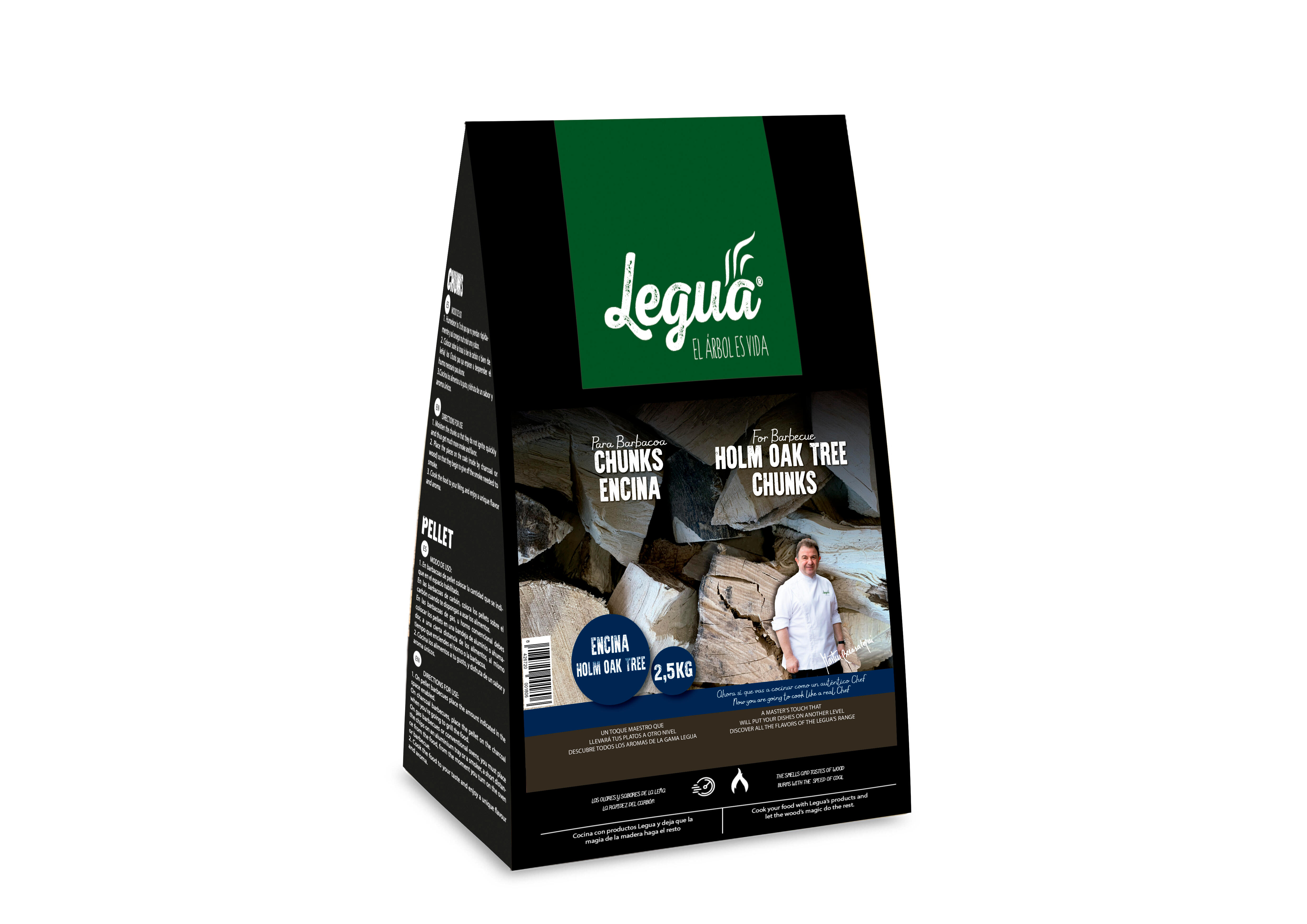 chunks de encina para ahumar