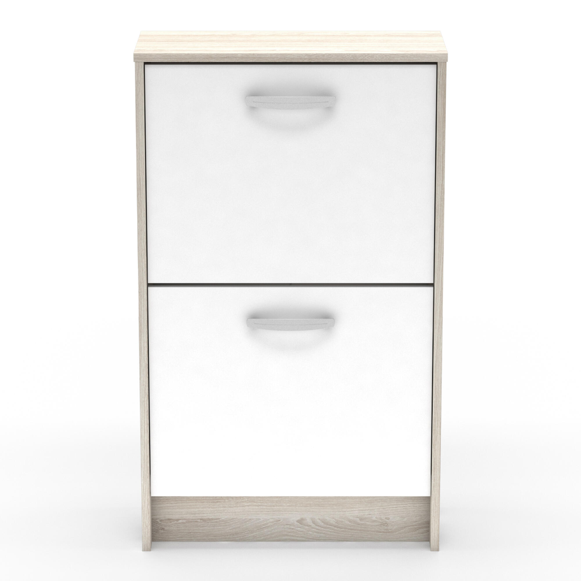 Zapatero Nano con 3 compartimentos para 8 pares en melamina color blanco 53.9x90.6x24.4 cm - 6