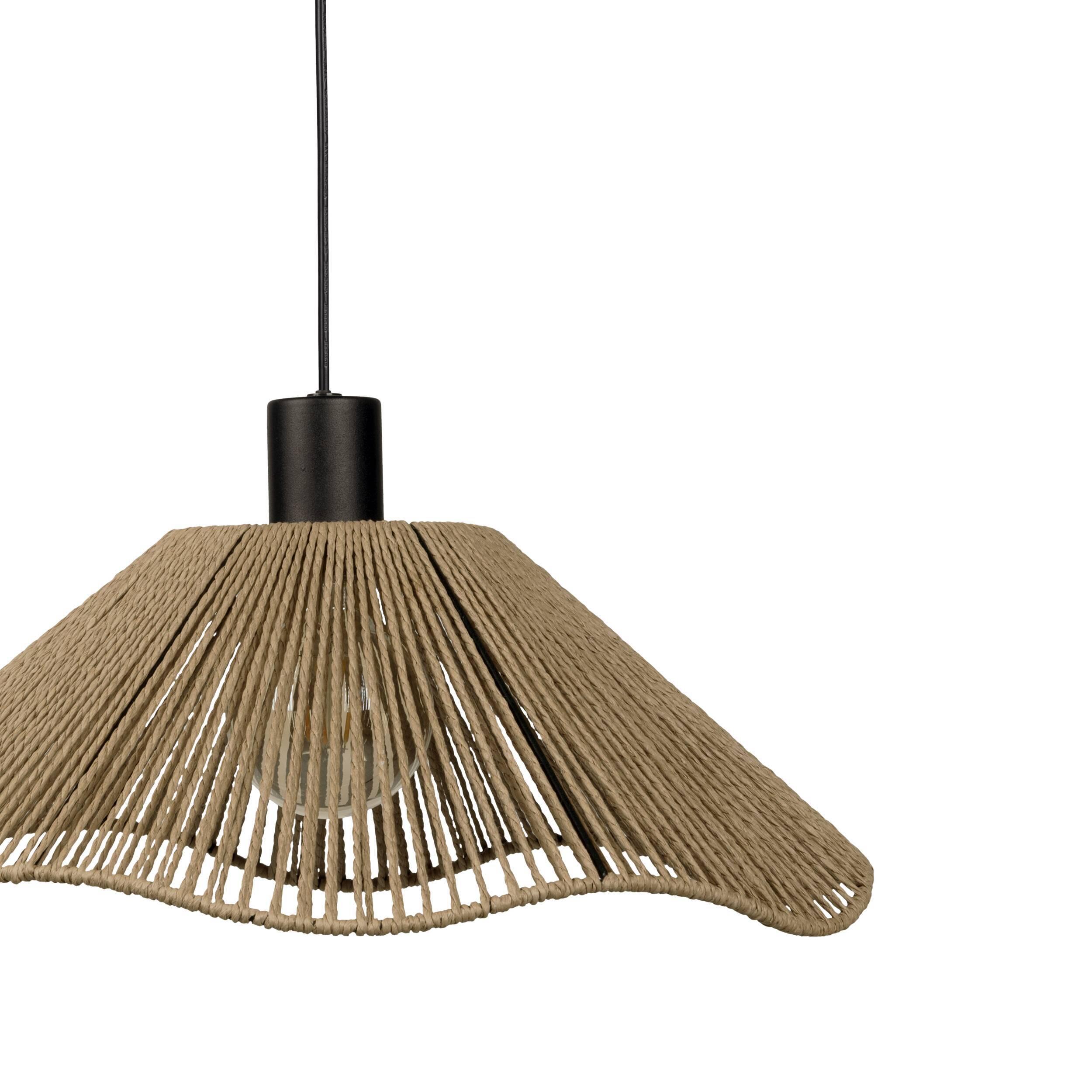 Lámpara de techo colgante de fibra natural beige 1 luz E27 Siruela ø40 cm - 5