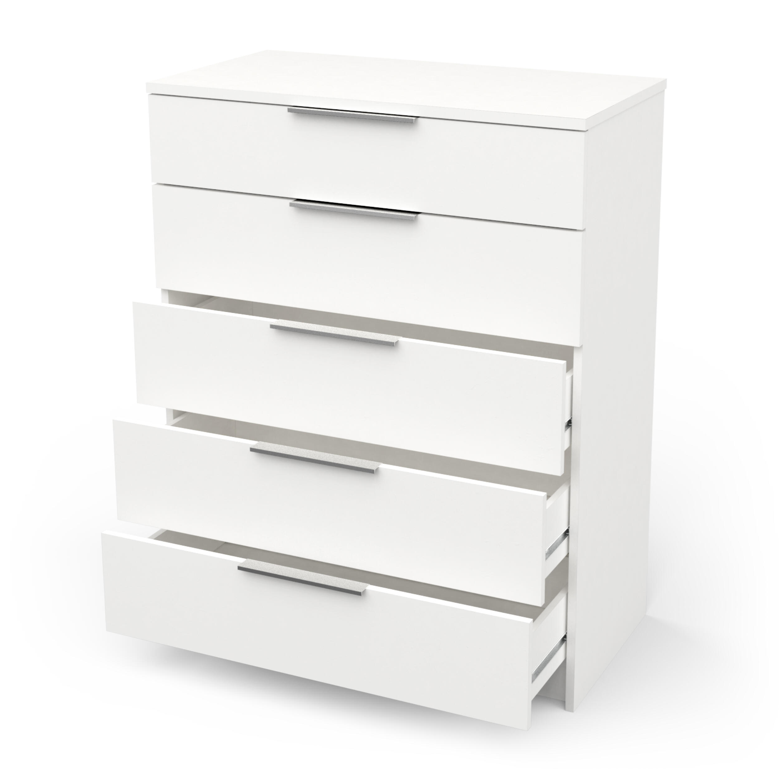 Cómoda Space 5 cajones 80x42x102 blanco - 8