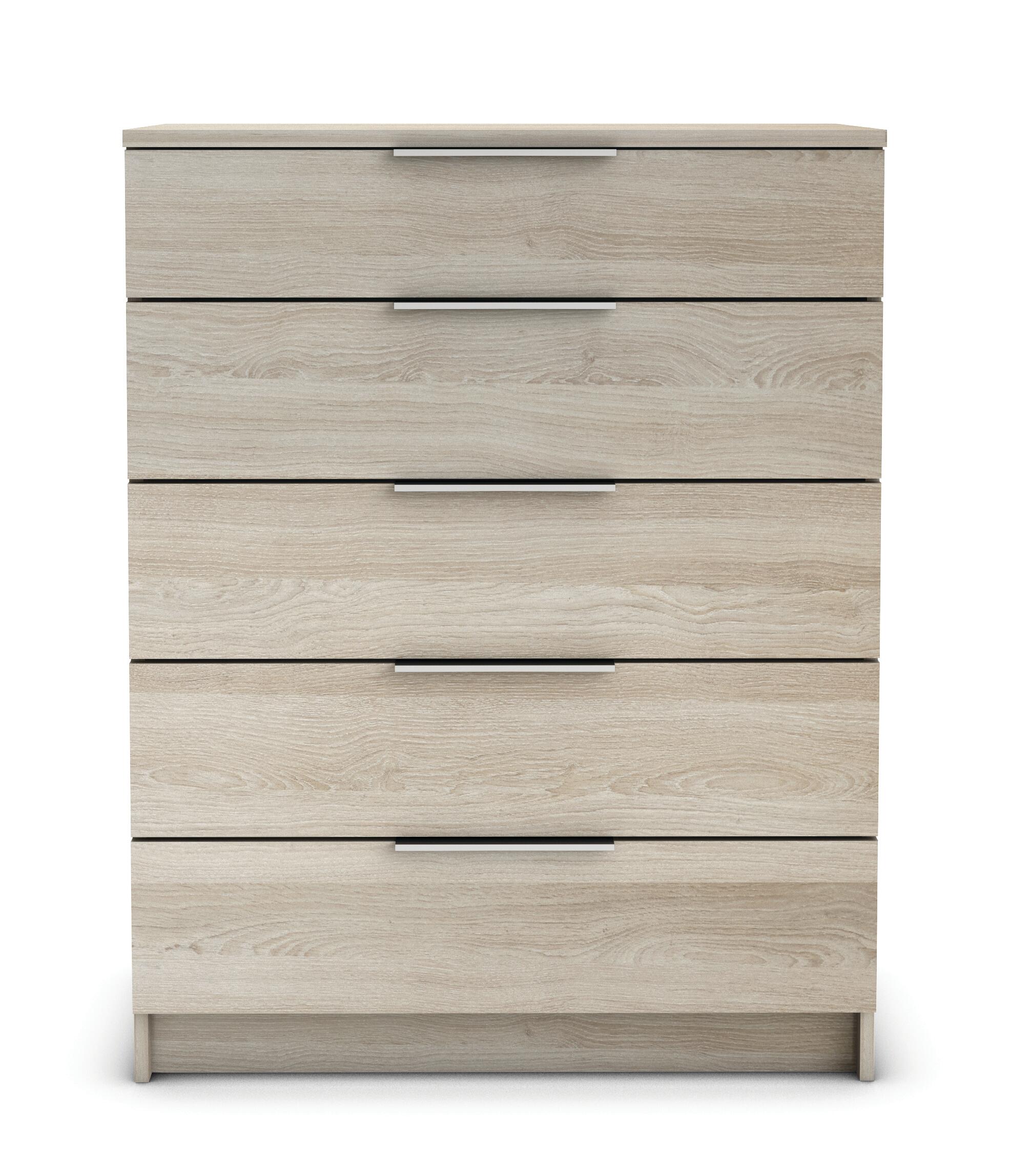 Cómoda Space 5 cajones 80x42x102cm roble - 2