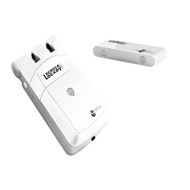 kit cerradura electrónica REMOCK LOCKEY PRO blanca + kit de conexión NET
