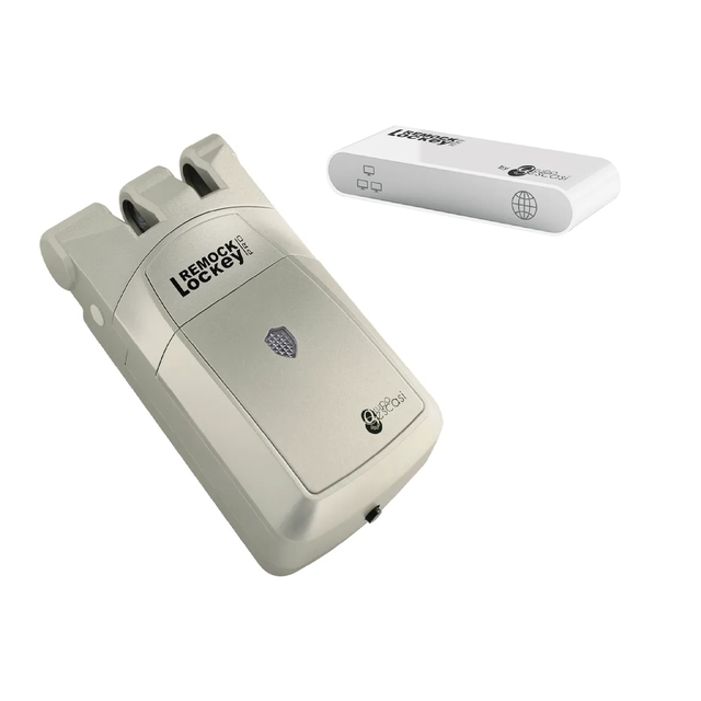 kit cerradura electrónica REMOCK LOCKEY PRO dorada + kit de conexión NET