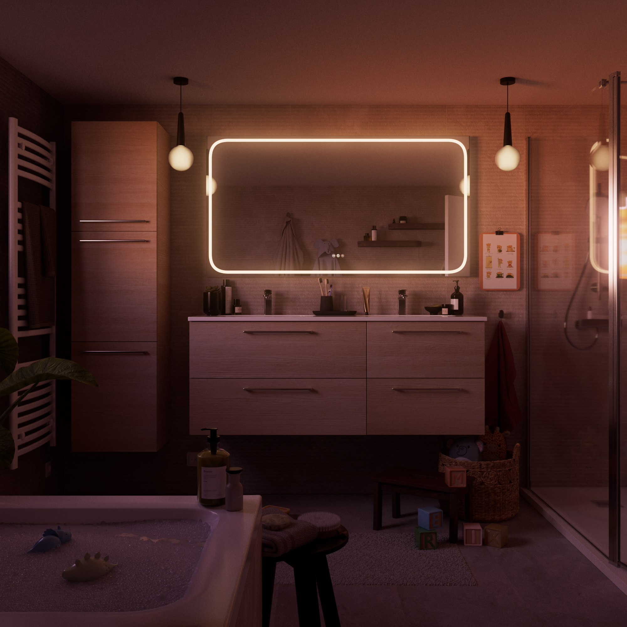 Espelho com iluminação 150x80 cm Sensea Remix - 2