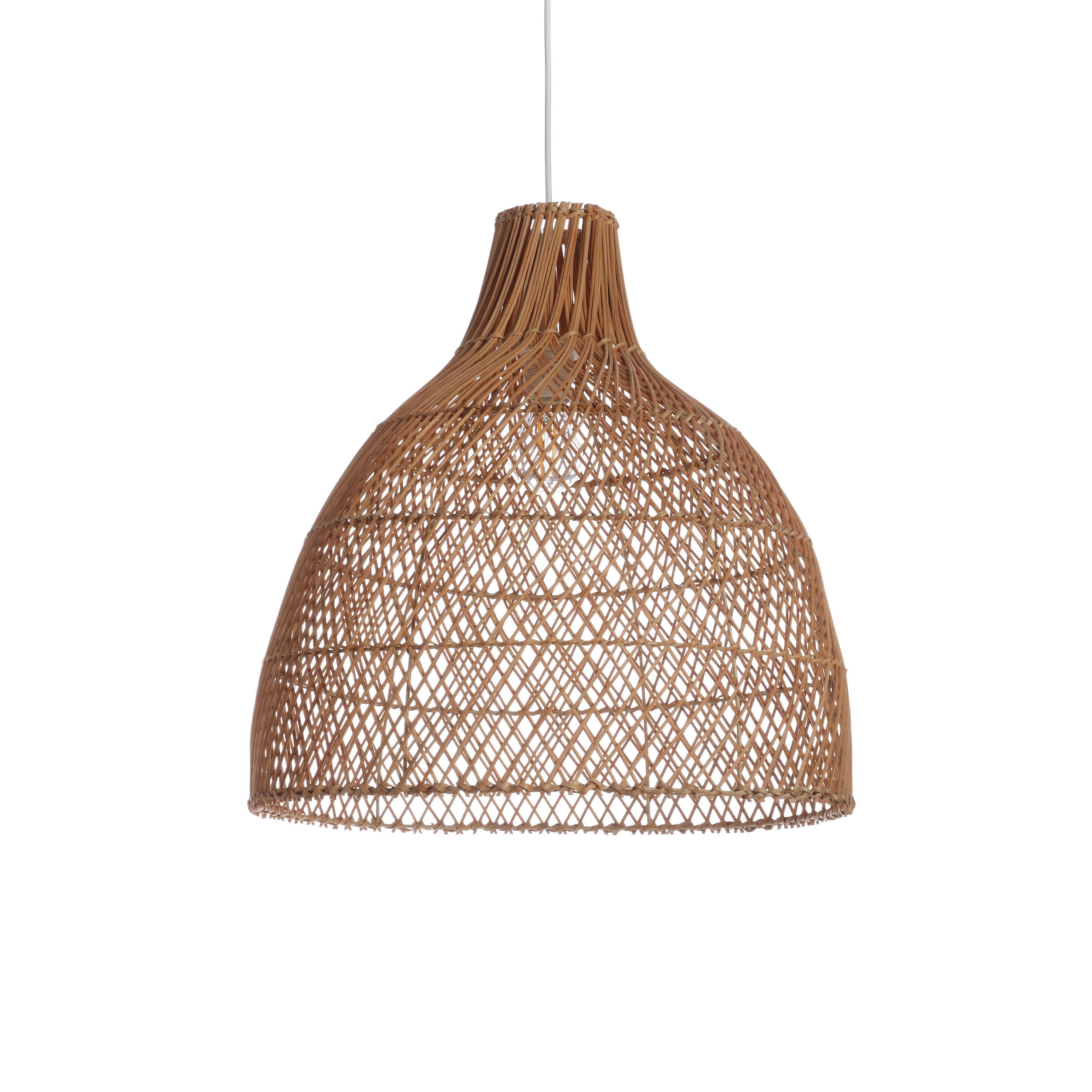 Suspension Zena rotin, beige, Diam.45 cm, E27 - 6