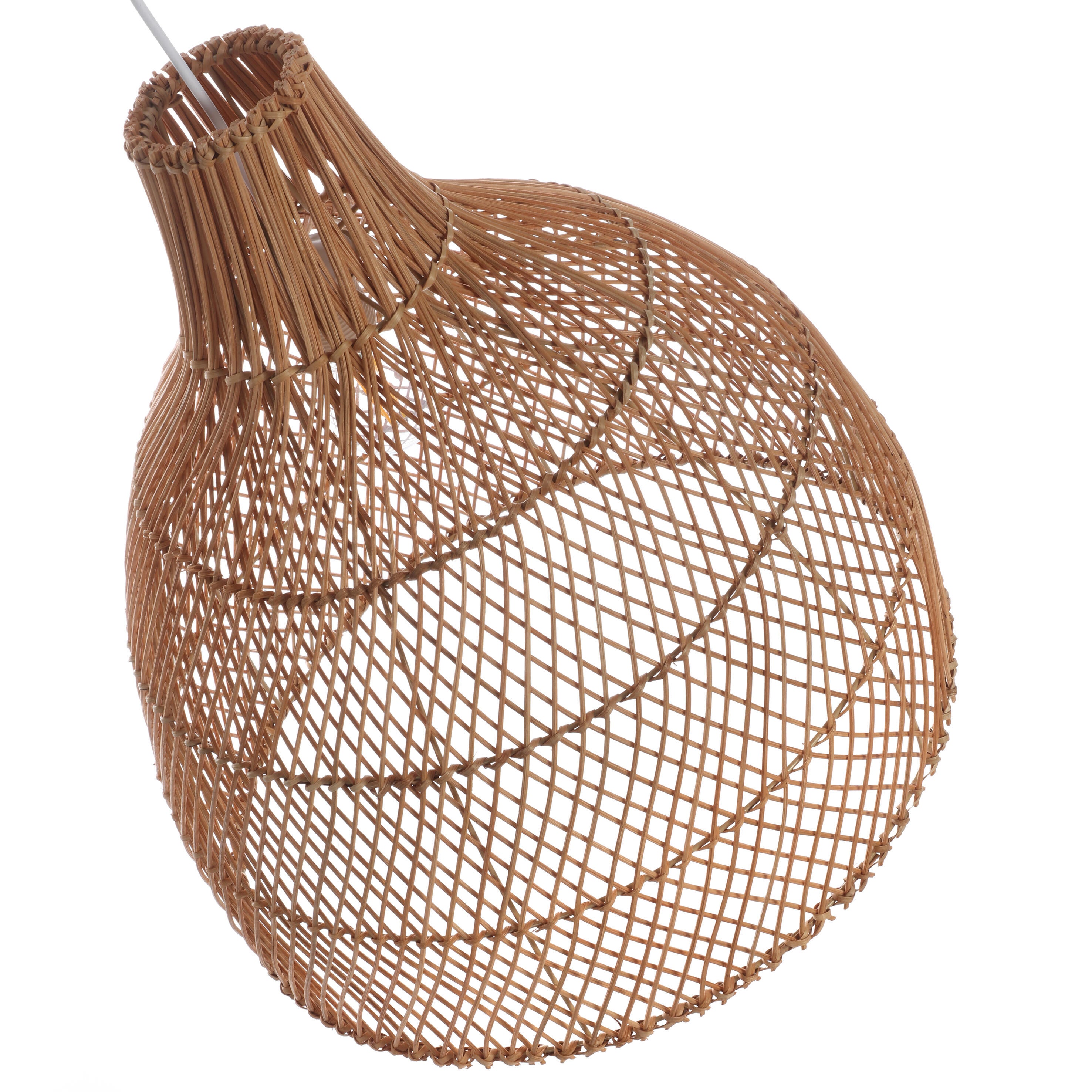 Suspension Zena rotin, beige, Diam.45 cm, E27 - 5