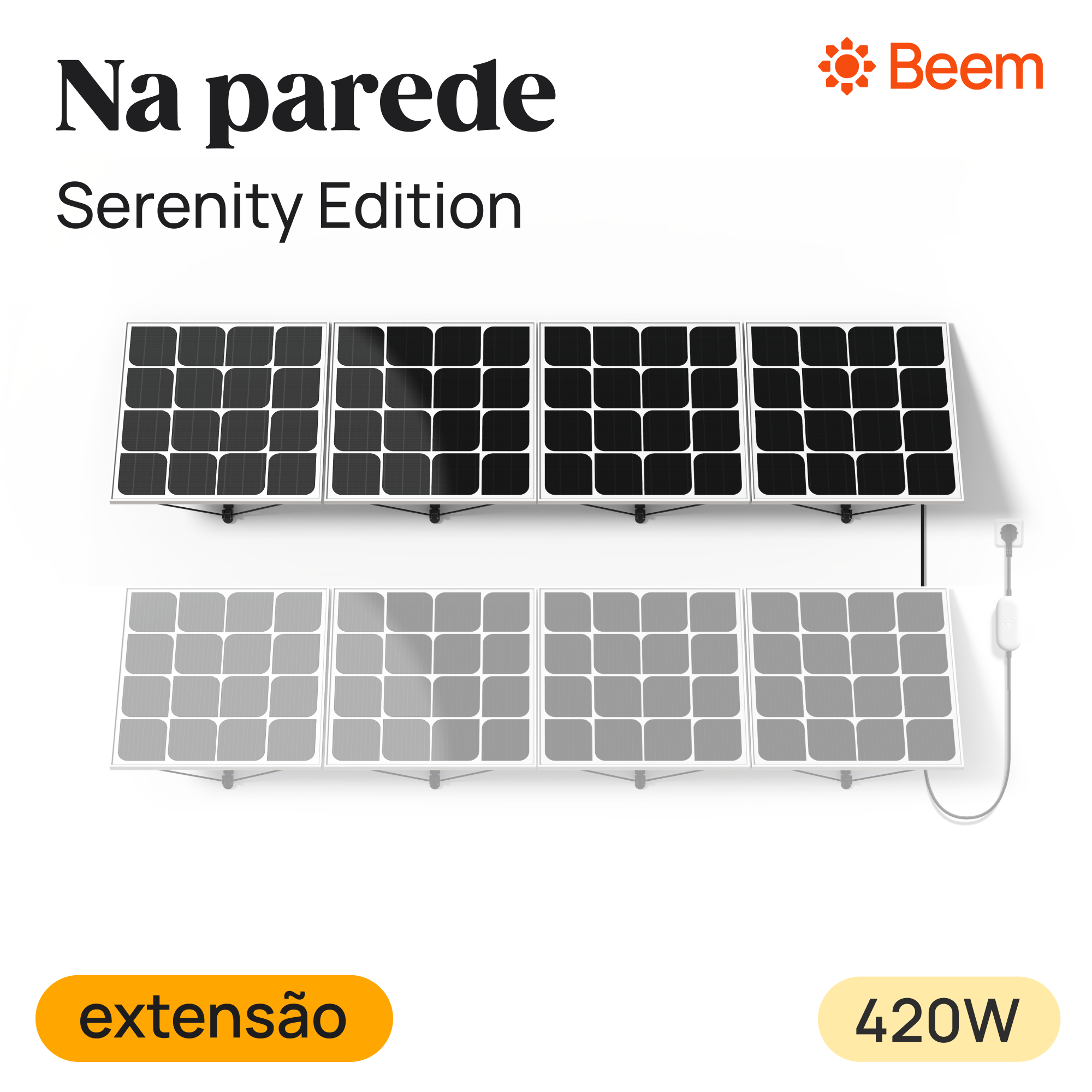 Kit fotovoltaico de extensão BEEM 420W com fixação na parede - 2