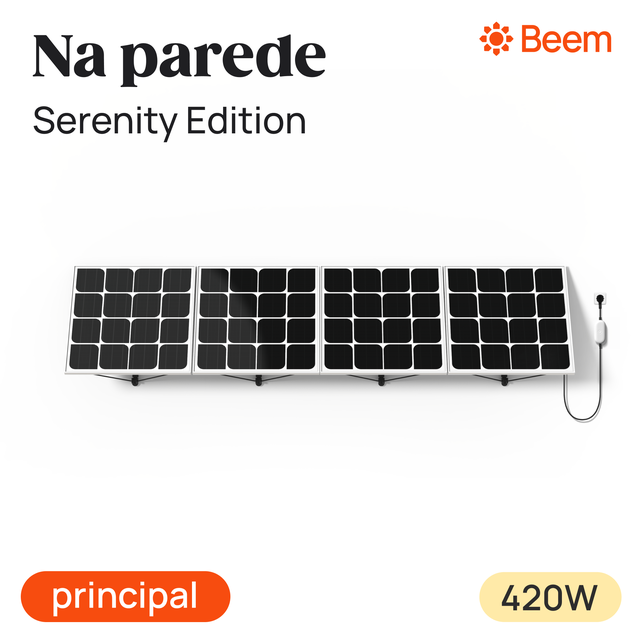Kit fotovoltaico STARTER BEEM 420W com fixação na parede