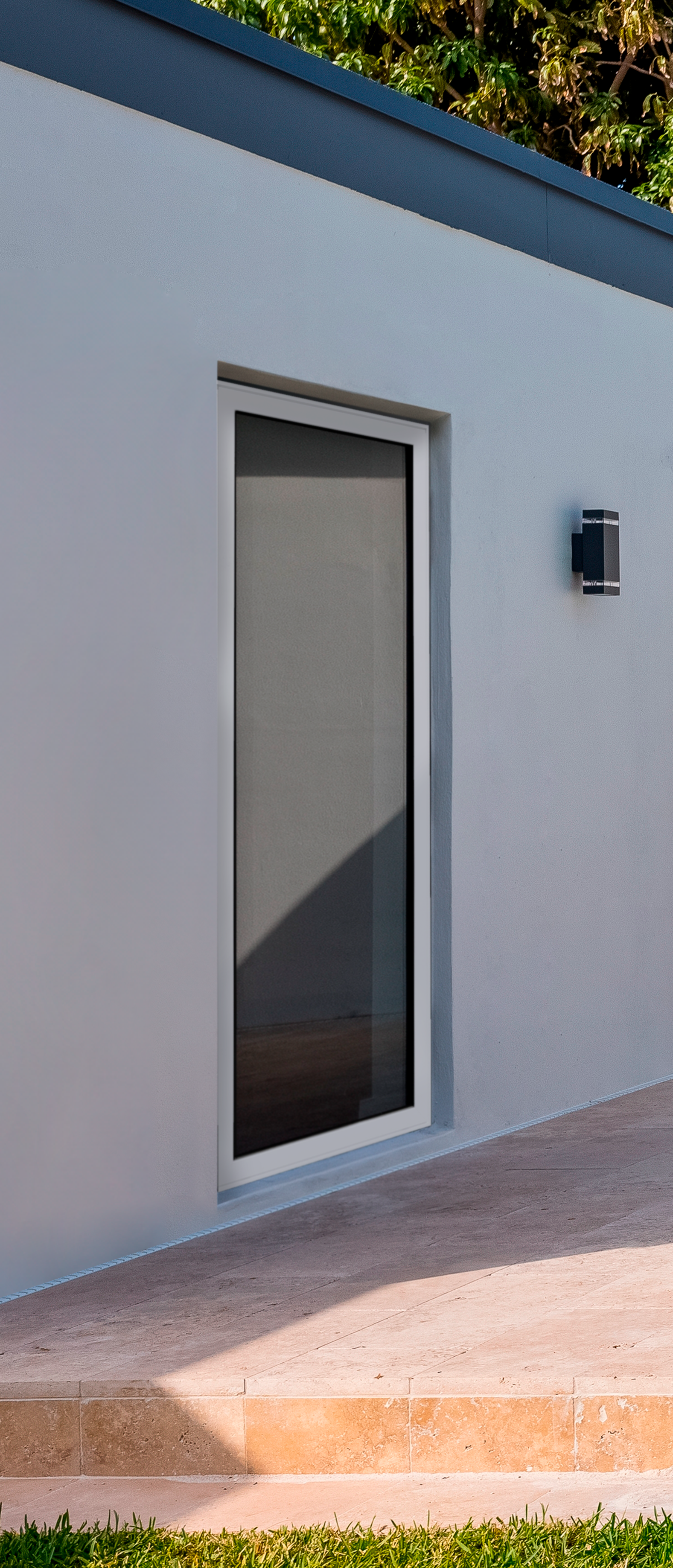 Porte-fenêtre aluminium H.215 x l.80 cm ouvrant à la française 1 vantail tirant droit blanc - 3