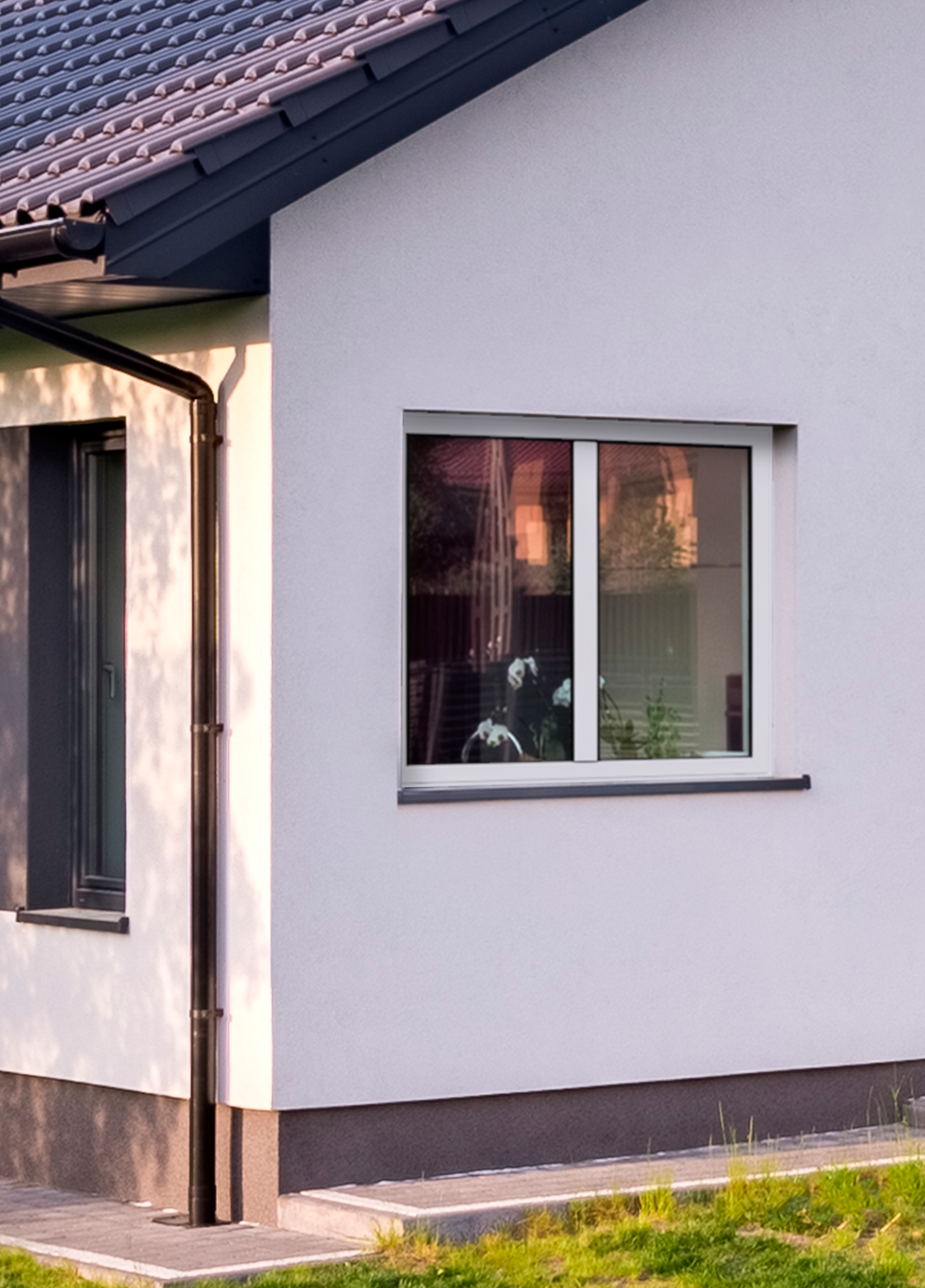 Fenêtre aluminium H.105 x l.120 cm ouvrant à la française 2 vantaux blanc - 4