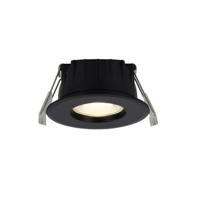 Spot LED encastré salle de bain Rosalee IP65 blanc chaud/neutre noir, Rosalee