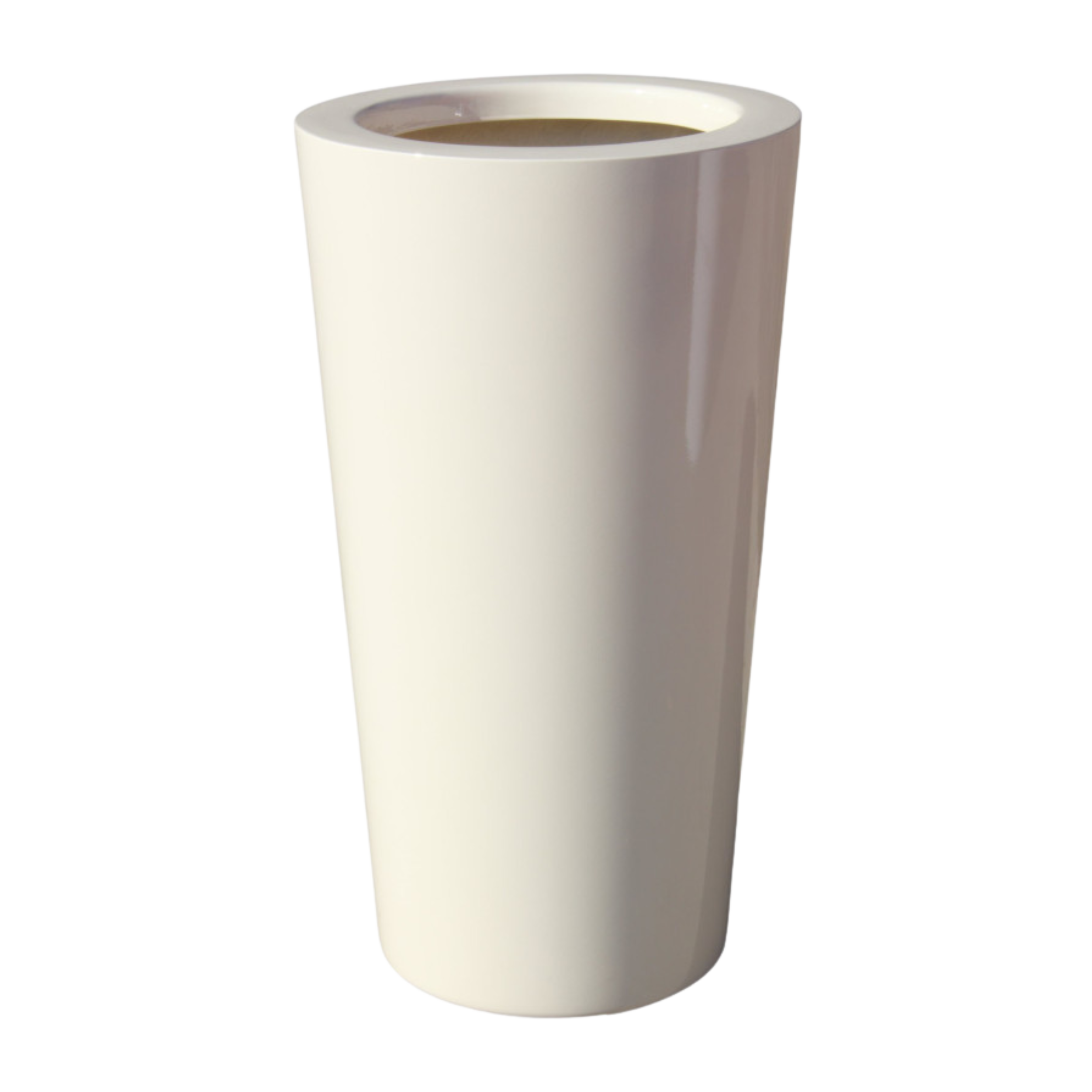 Osłonka doniczki Stożek 38cm kremowa Cermax