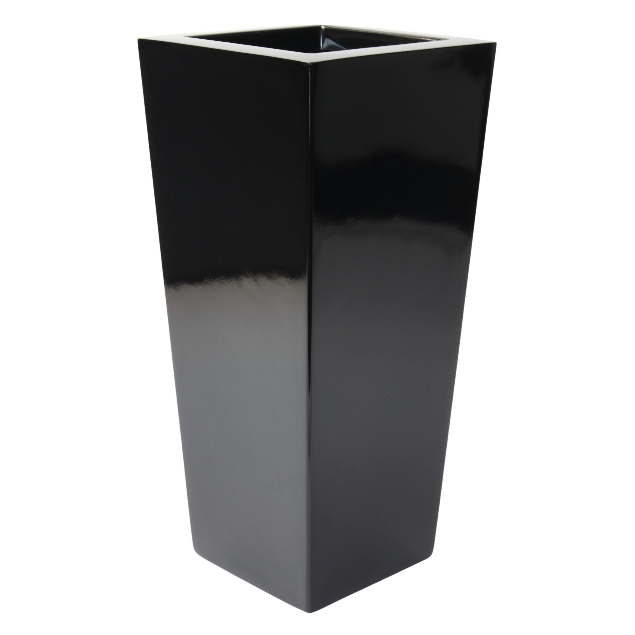 Osłonka doniczki Quattro 35x35 cm czarna Cermax