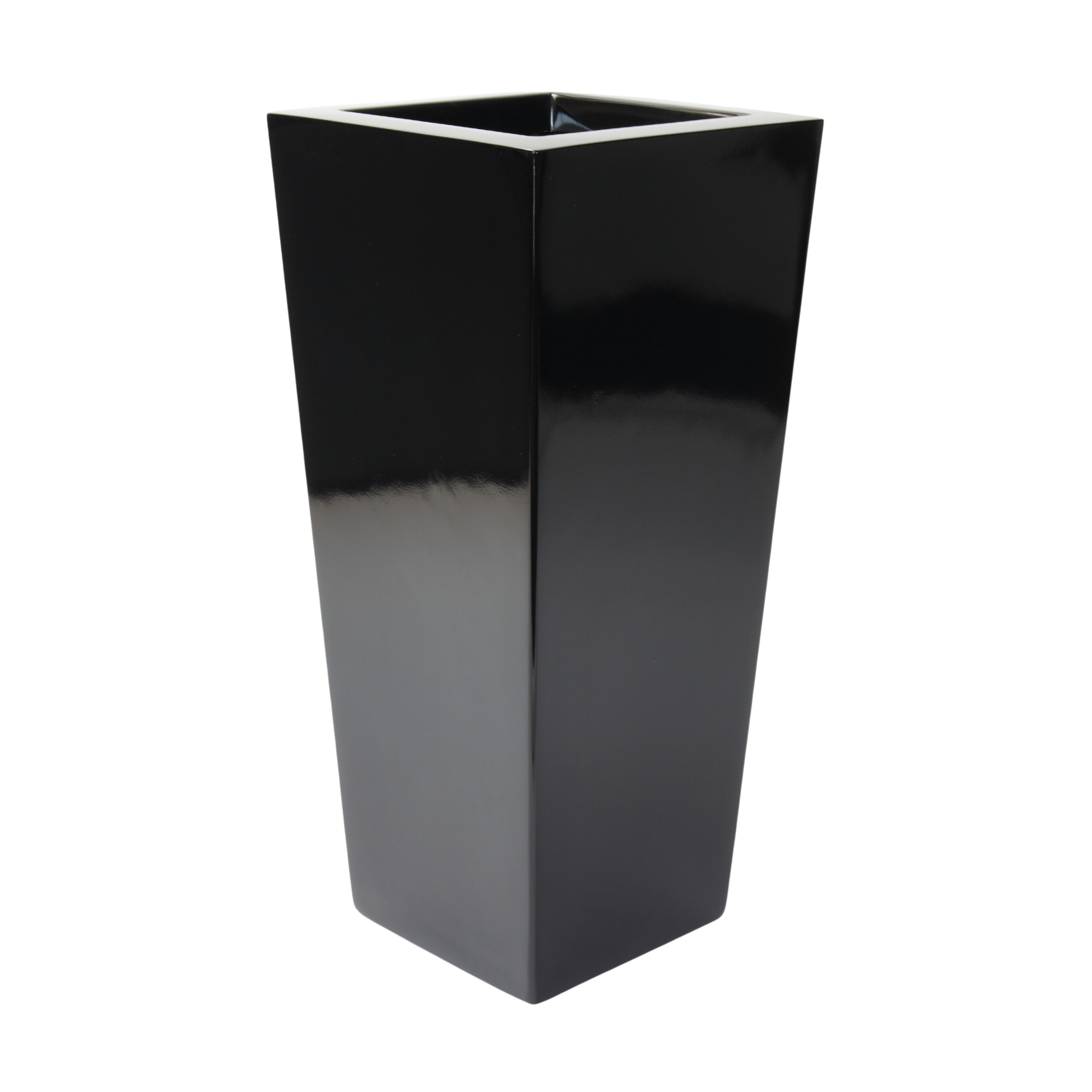 Osłonka doniczki Quattro 30x30 cm czarna Cermax
